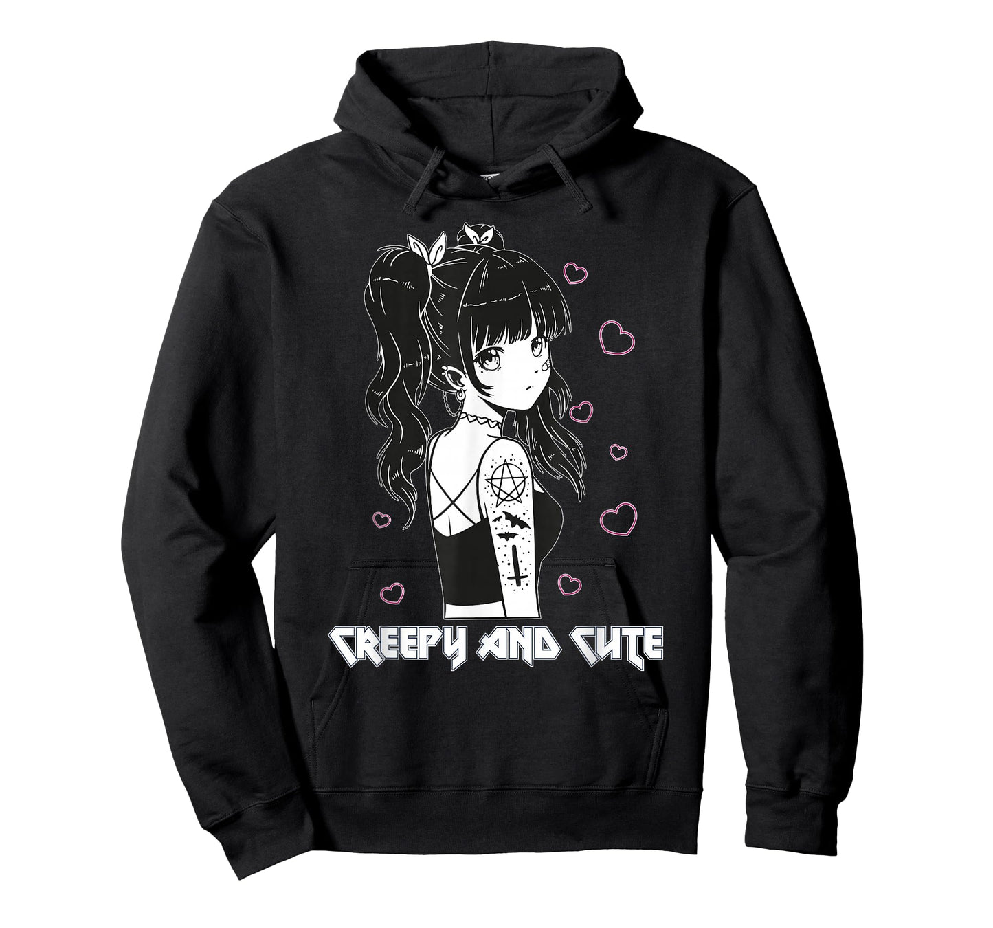 Creepy And Cute Emo Goth Girl Japanese Anime T-Shirt