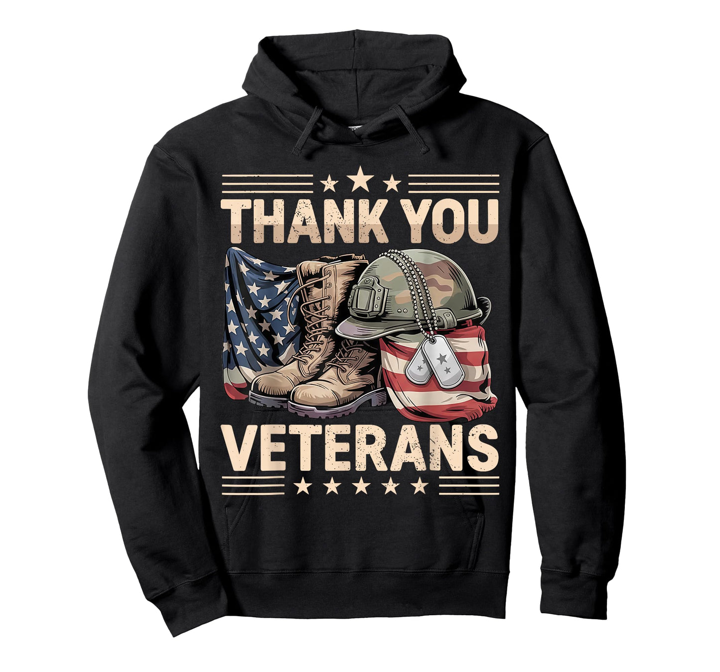 Thank You Veterans Day American Flag Heart Patriotic Hero T-Shirt