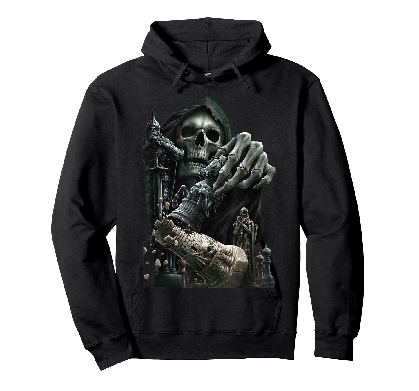 Funny Chess Grim Reaper Skull Cool Gothic Chess Lover Gift T-Shirt