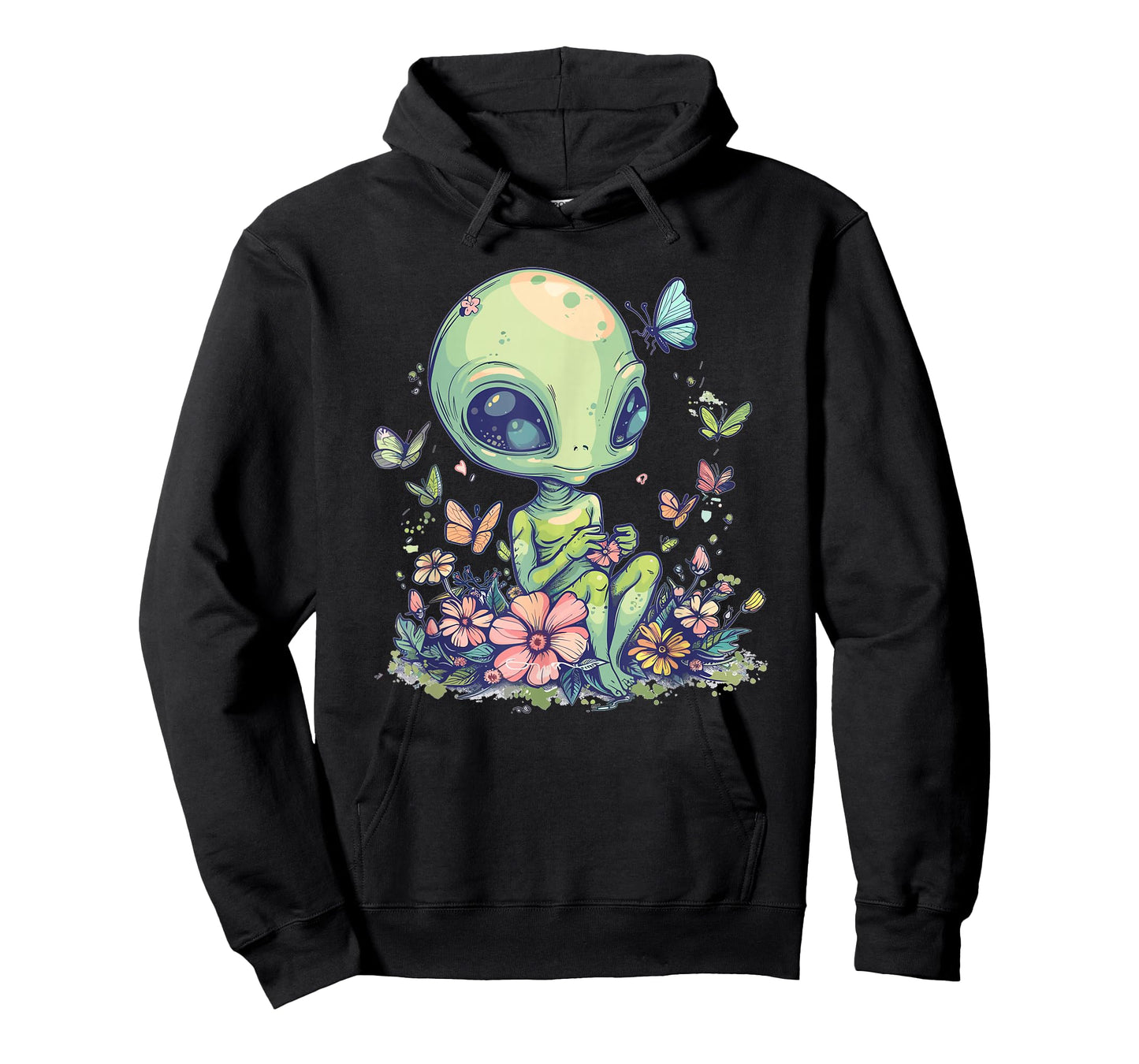 Cute Alien Girl With Flowers I Alien T-Shirt