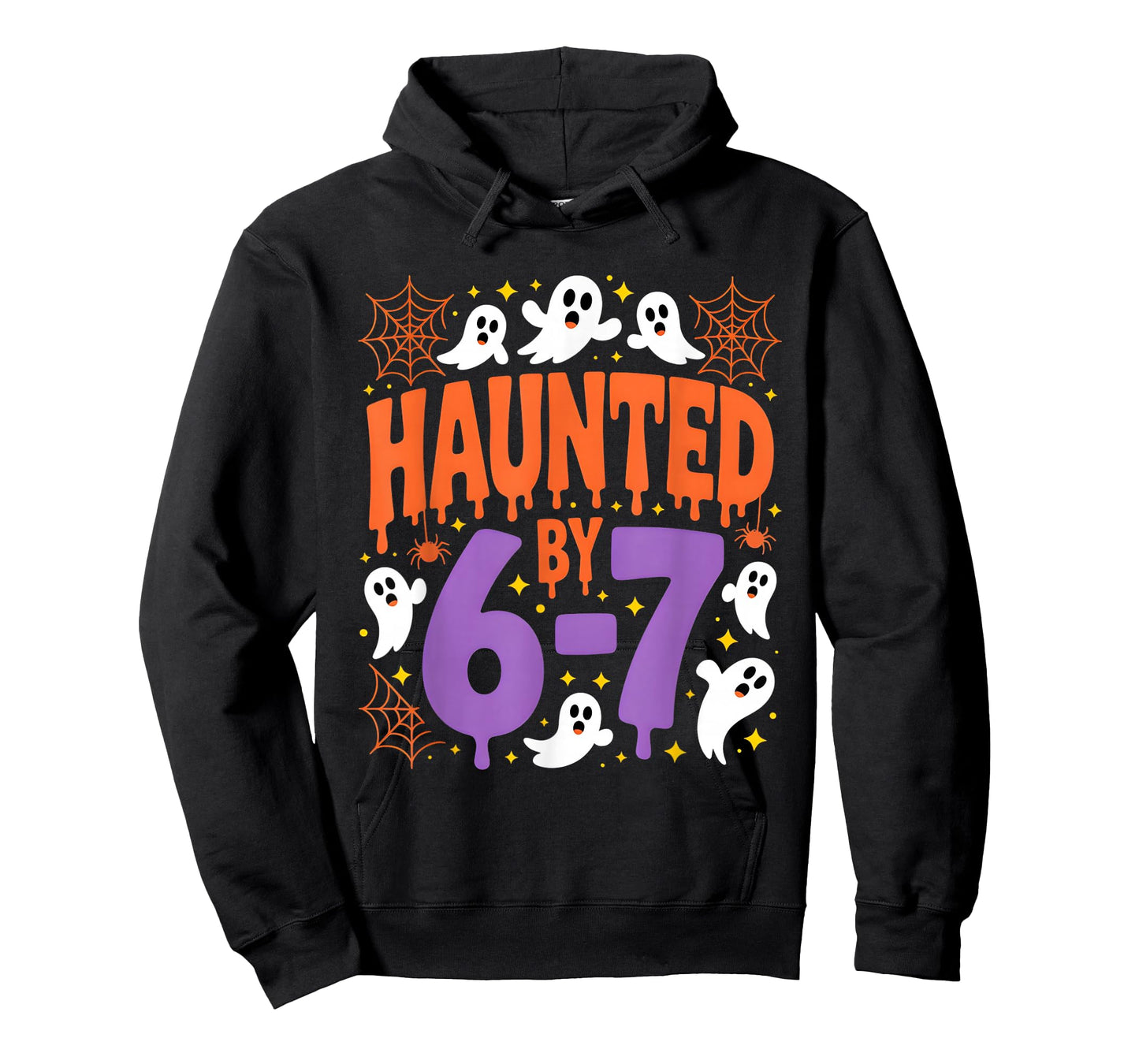 Haunted by 67 Ghosts and Spiders Six Seven Gen Halloween T-Shirt