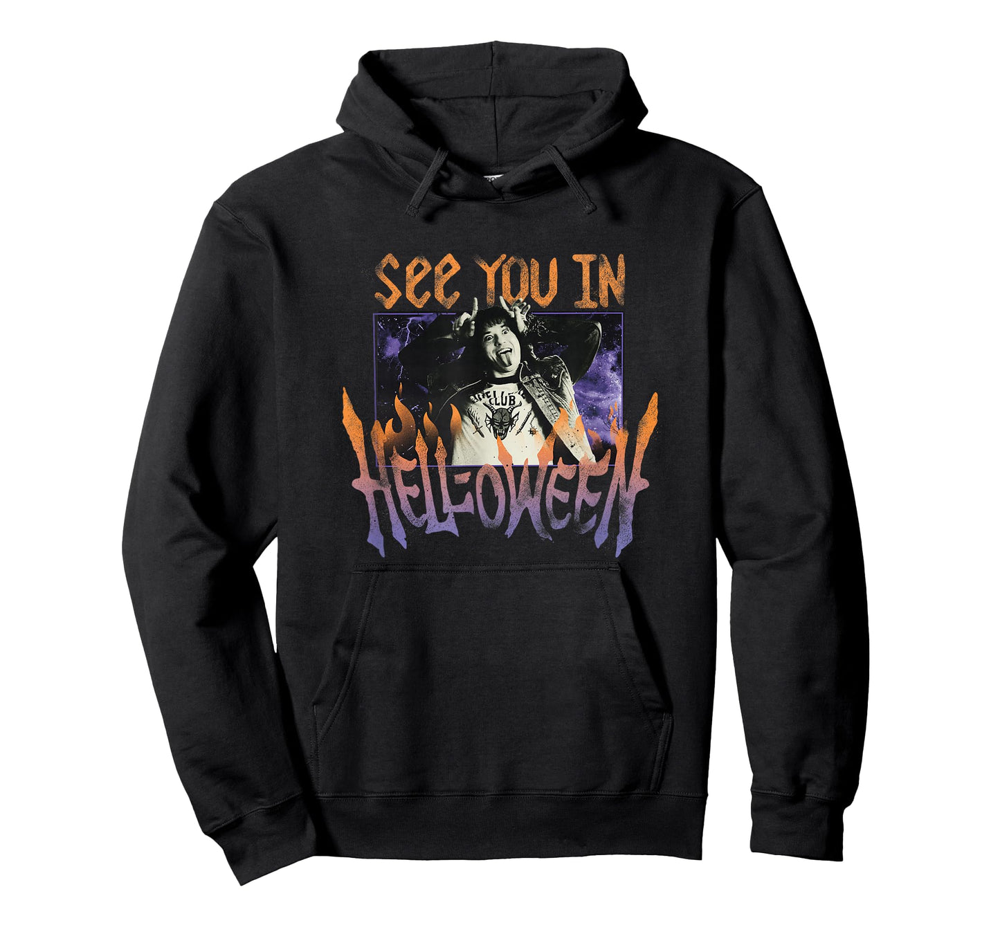 Stranger Things Eddie Munson Hellfire Halloween Flames T-Shirt