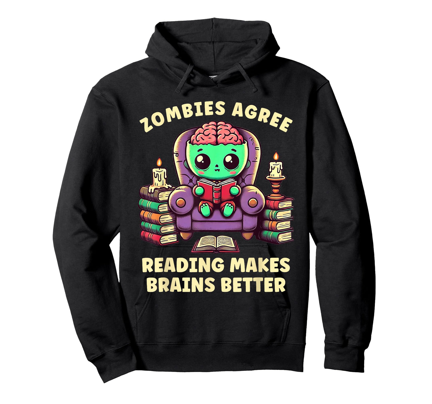 Halloween Teacher Zombie Reading is Good For Brains T-Shirt