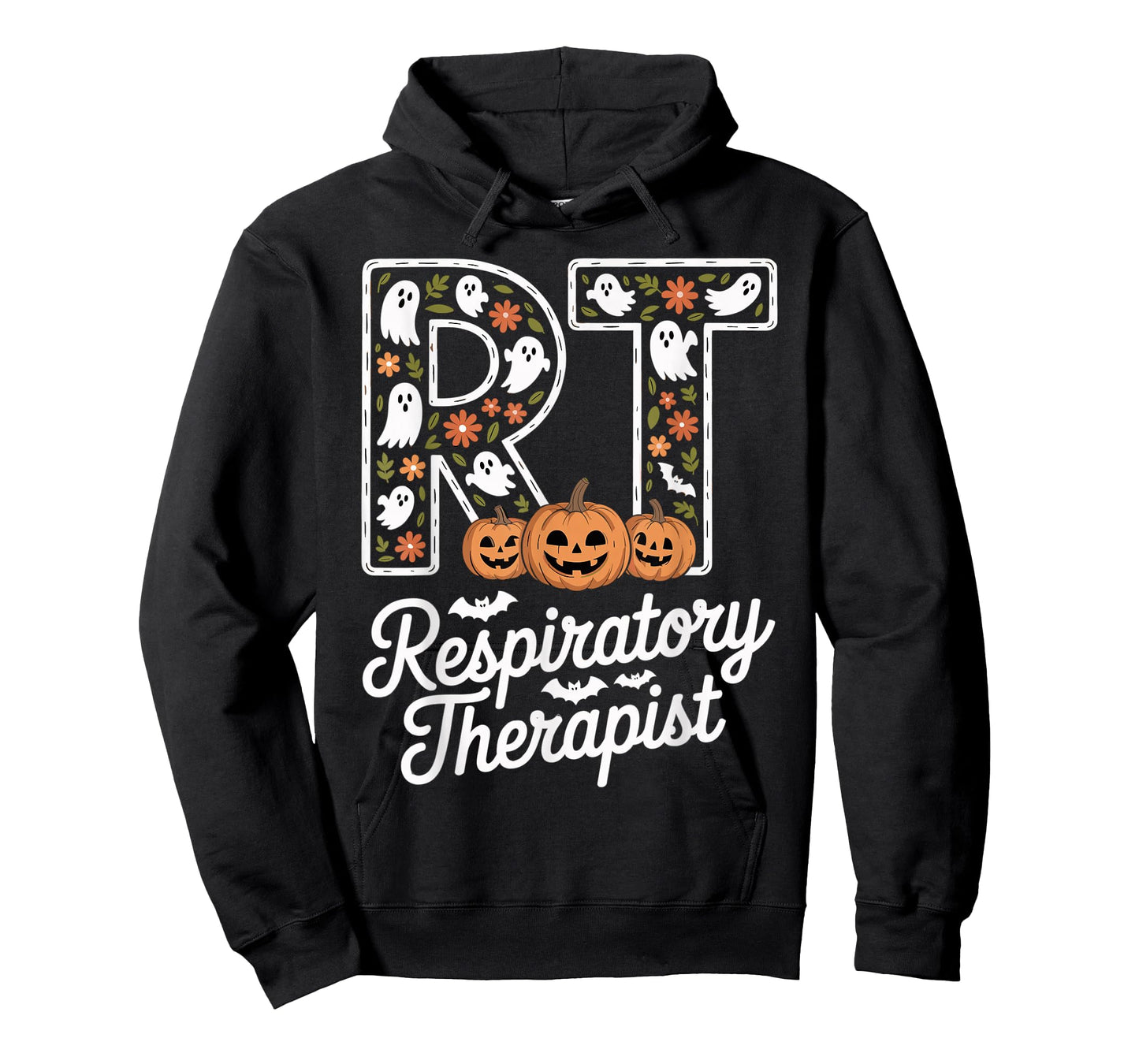 RT Respiratory Therapist Halloween Ghost Pumpkin Pulmonary T-Shirt