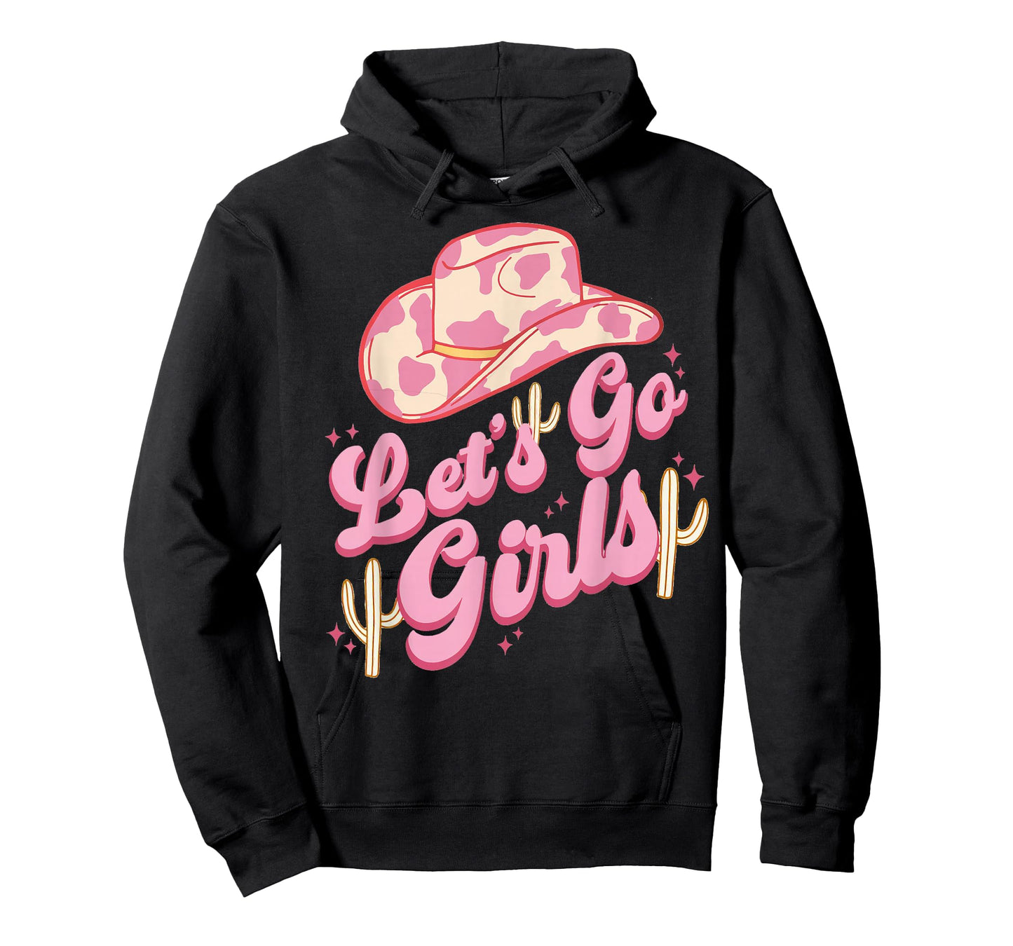 Leopard Cowboy Hat Let's Go Cowgirl Girls Western Country T-Shirt