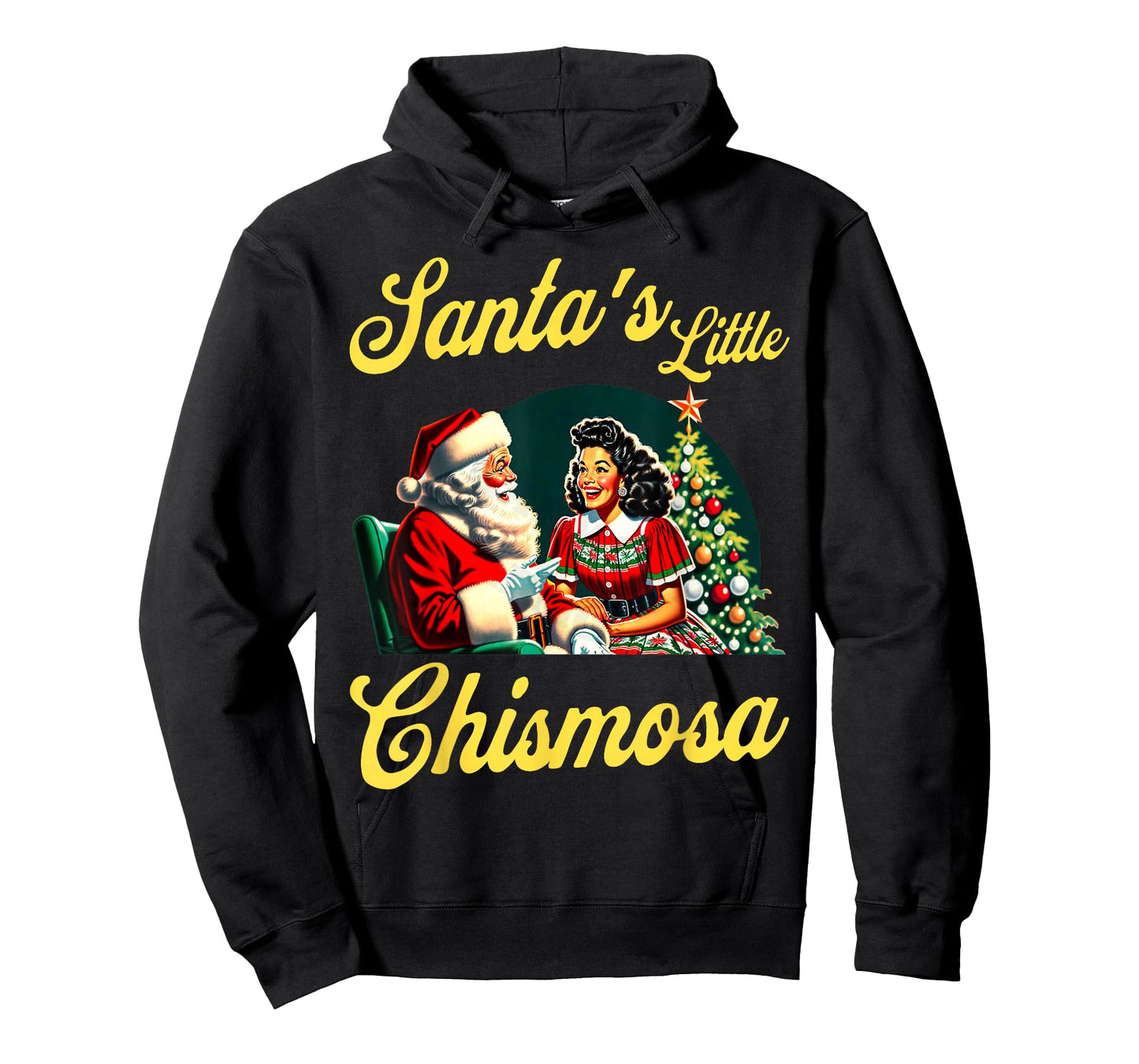 Vintage Funny Santa's Little Chismosa Latin Girls Christmas T-Shirt