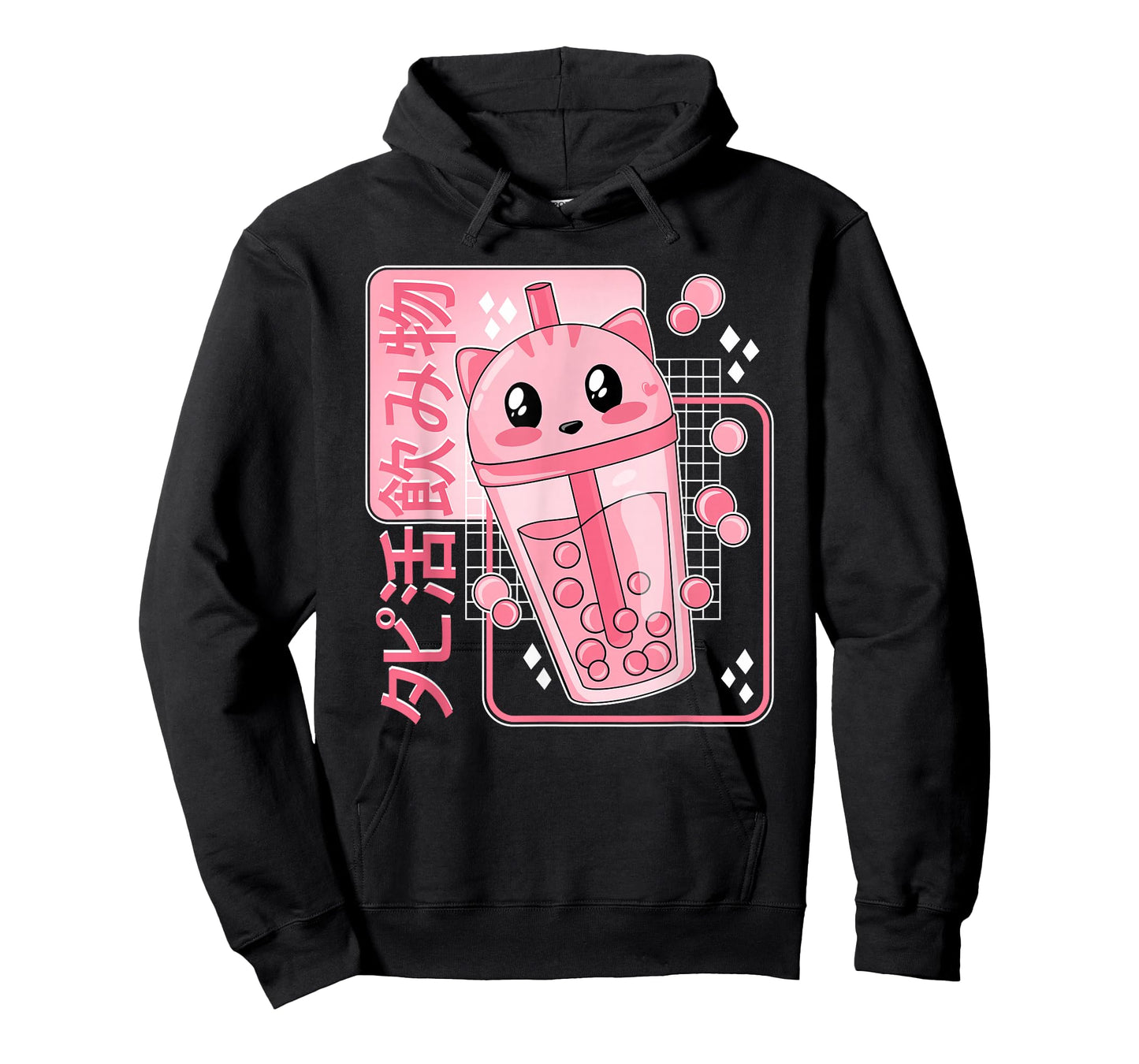 Kawaii Boba Tea Cat Bubble Tea Japanese Anime Women Girls T-Shirt