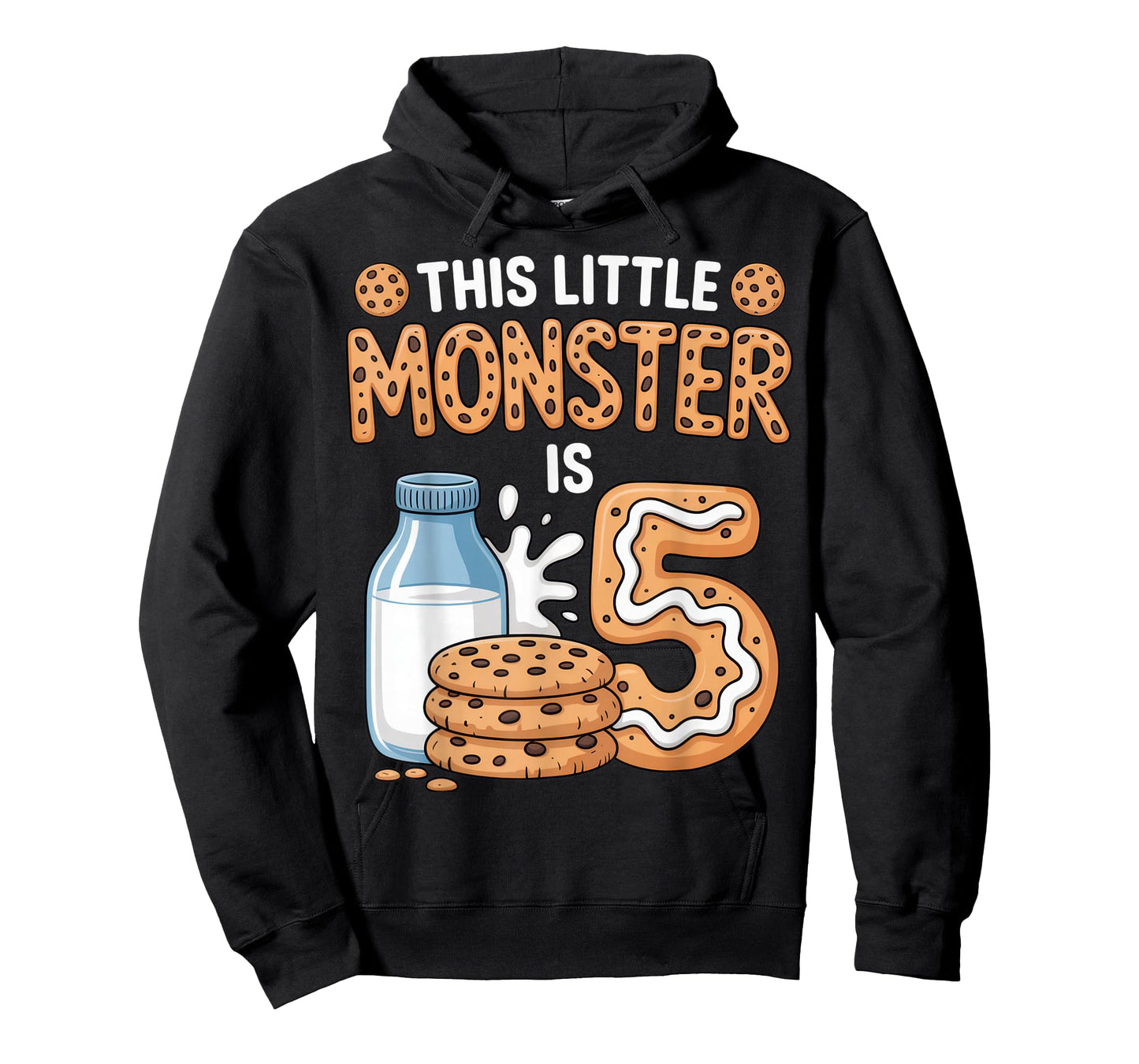 This Little Monster is 5 Cookie Birthday for Kids Party T-Shirt