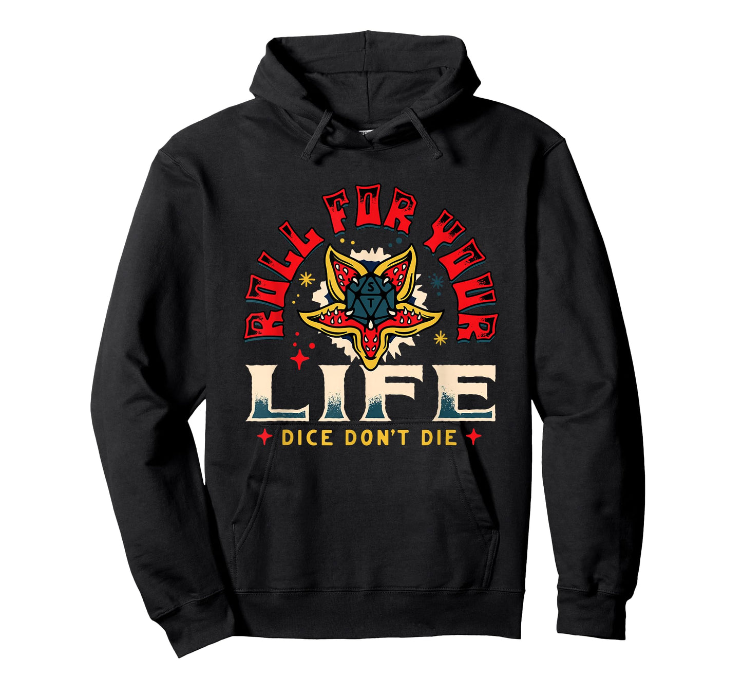 Stranger Things Roll for Your Life Demogorgon Dice Art T-Shirt