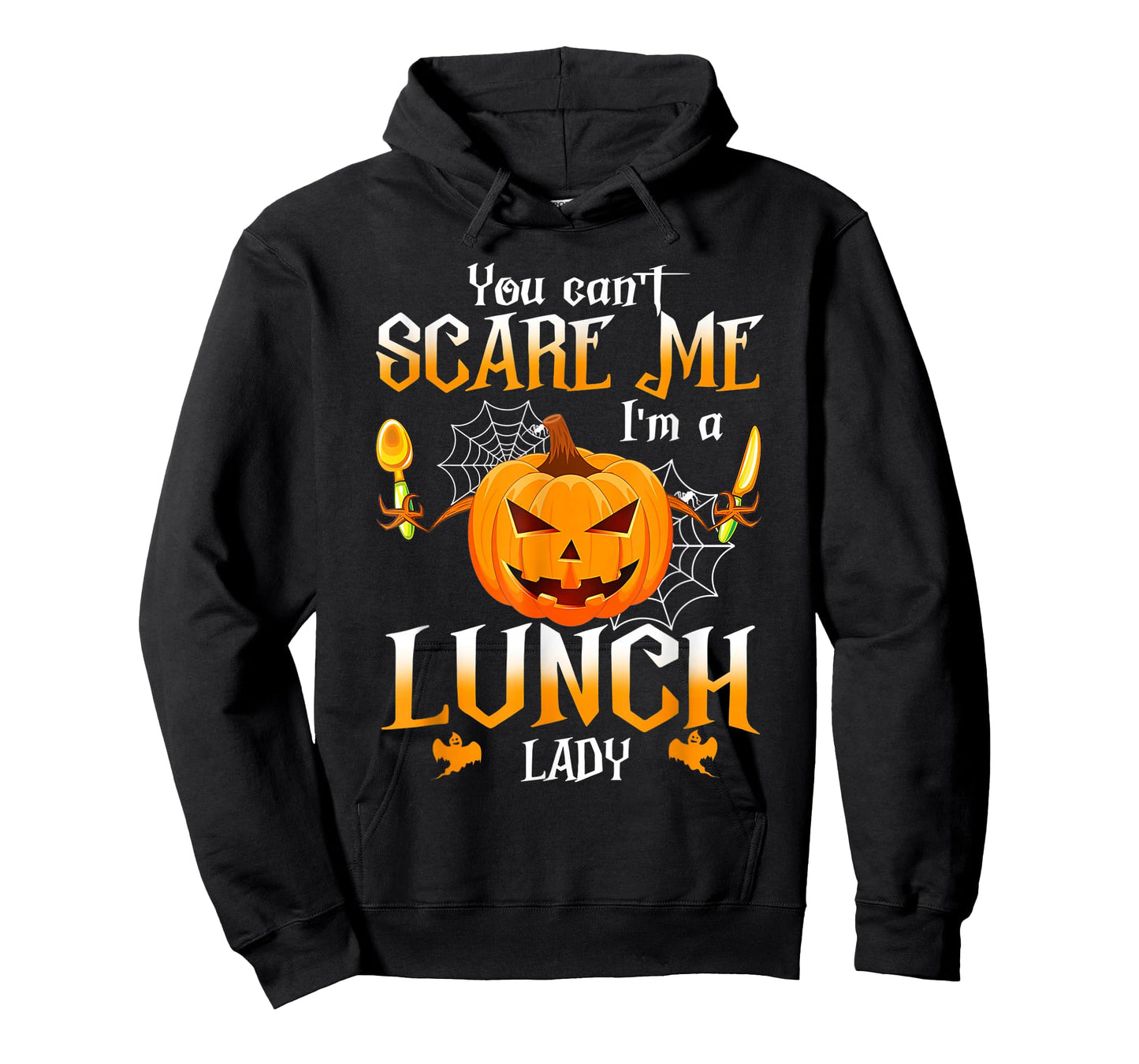 You Can't Scare Me I'm A School Lunch Lady Halloween Ghost T-Shirt
