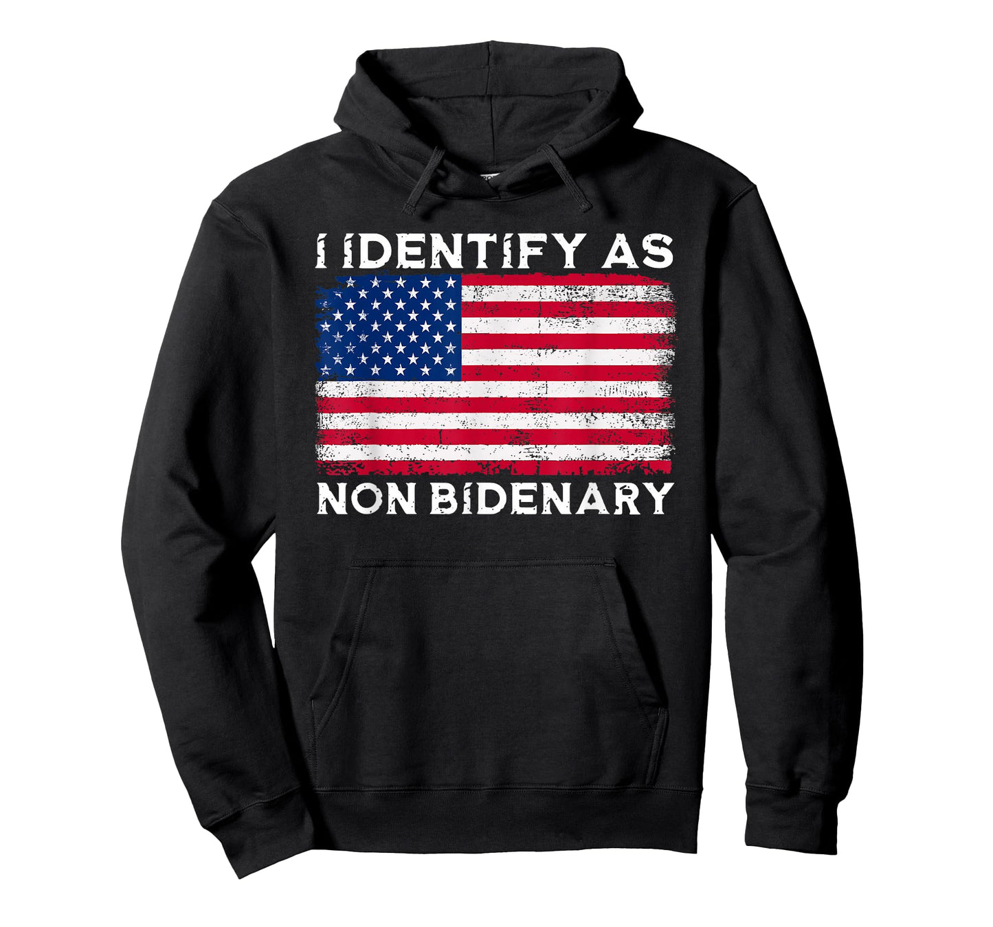 I Identify As Non Bidenary Patriot American Flag 4th Of July T-Shirt