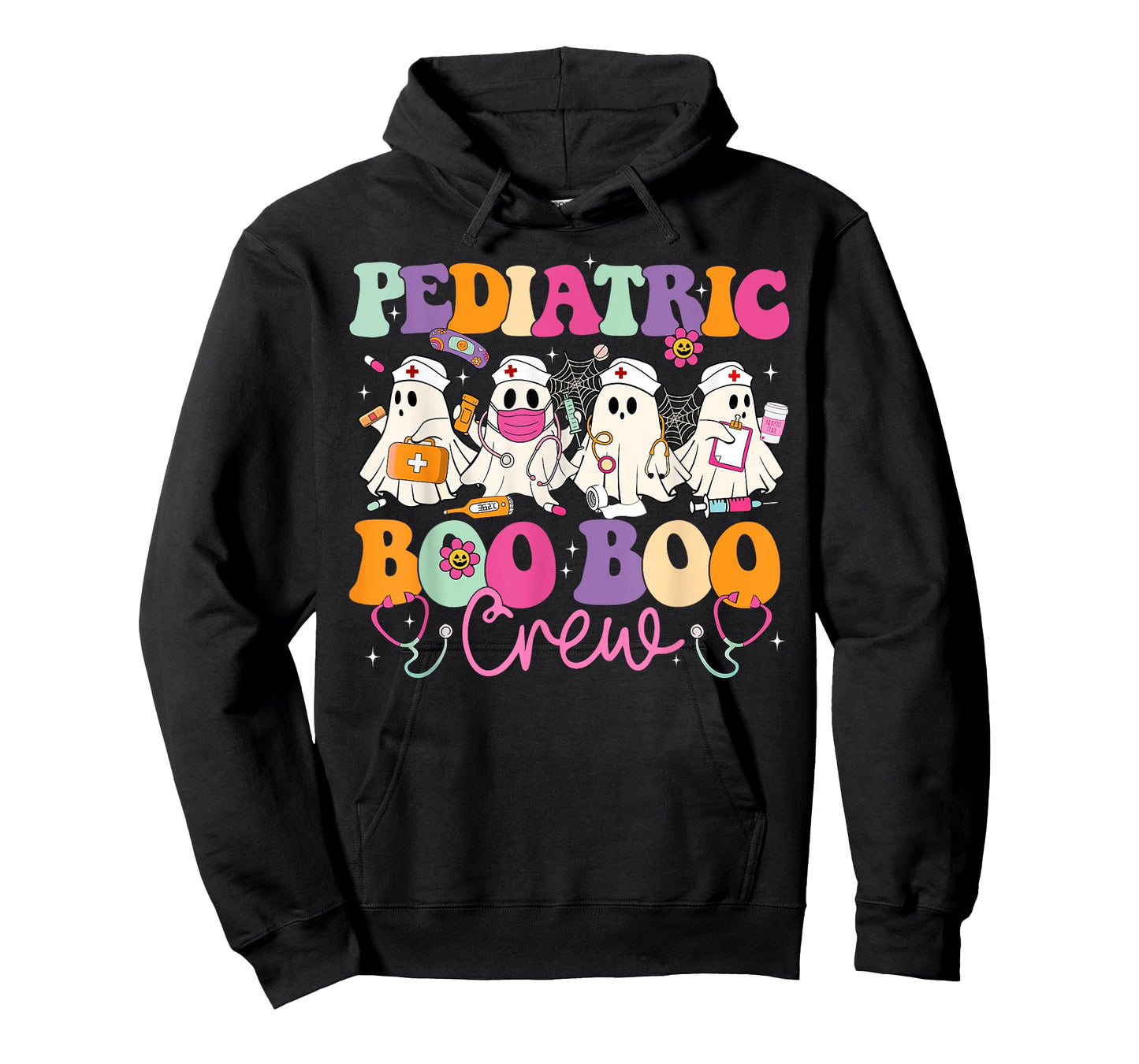 Pediatric Nurse Boo Boo Crew Ghost Nurse Halloween Costume T-Shirt