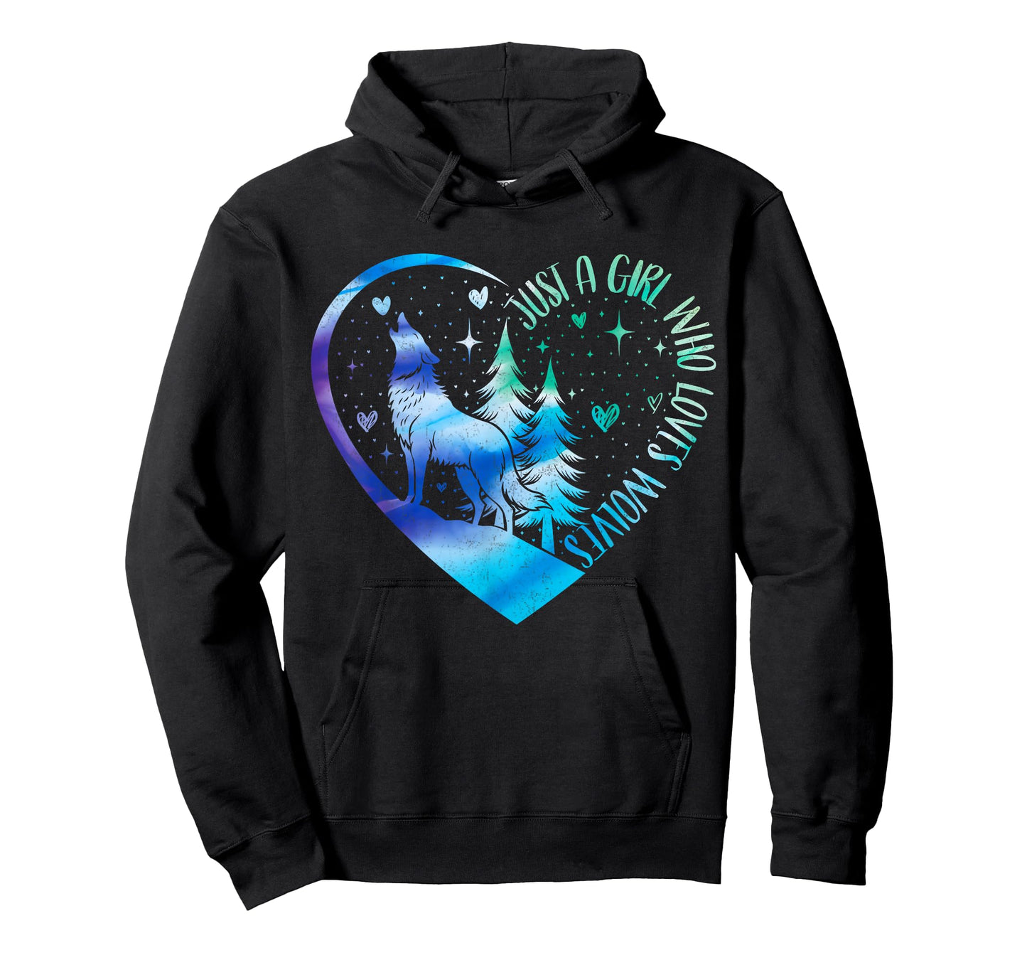 Cute Just a Girl Who Loves Wolves Wolf Lover Women And Girls T-Shirt
