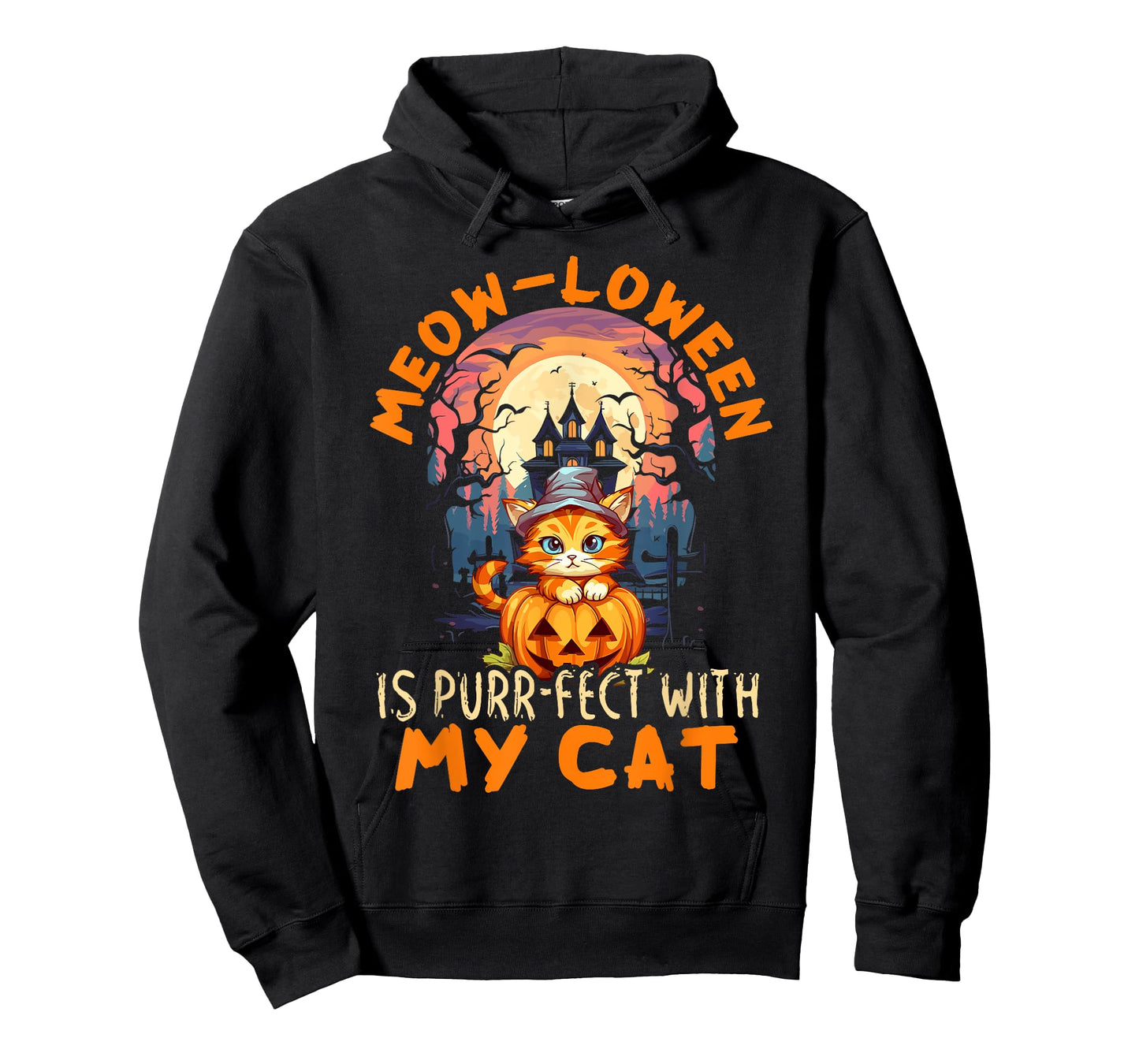 Cat Halloween Pet Trick Or Treat Spooky Kitty Lover Men Women Kids T-Shirt