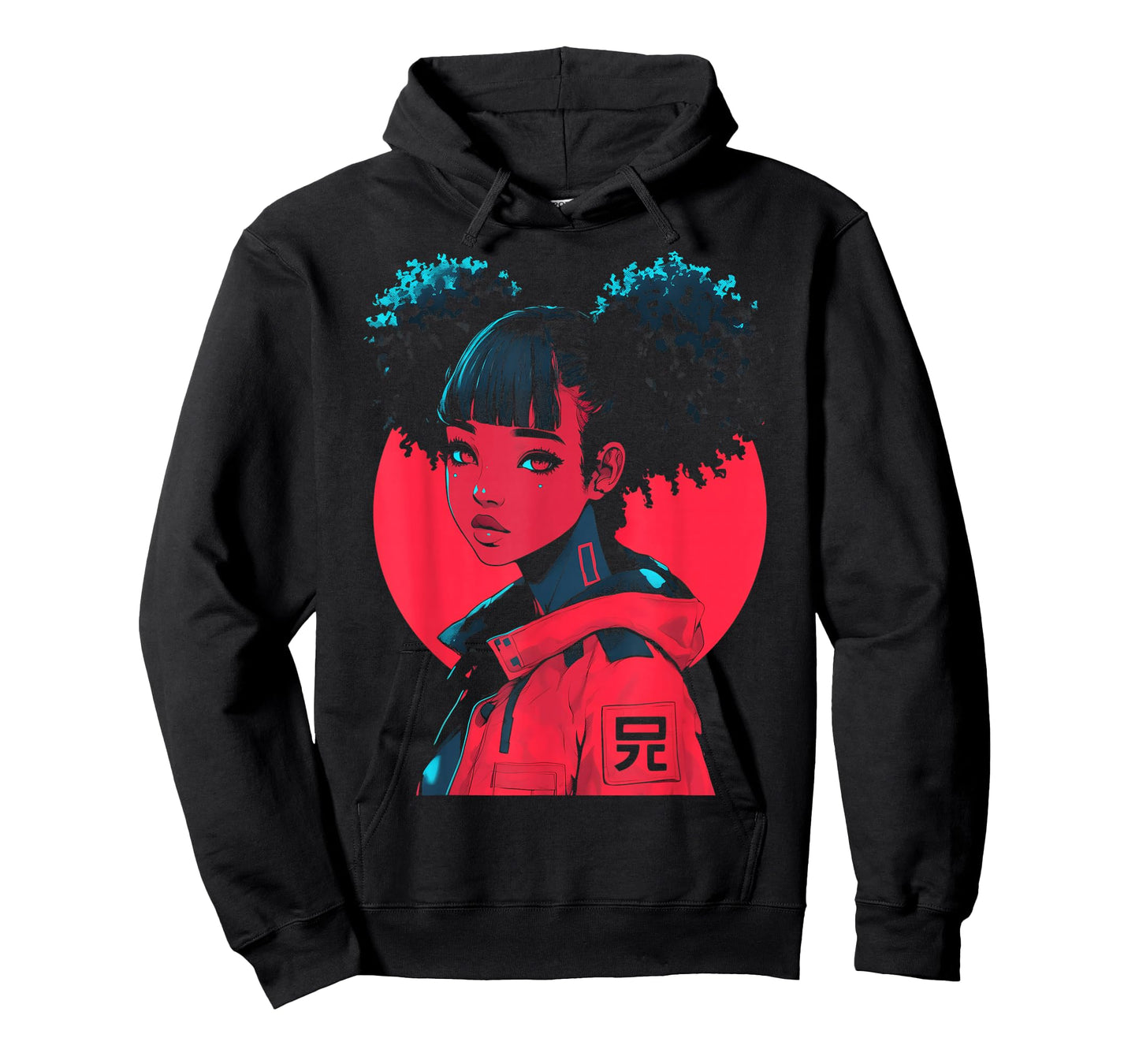 Harajuku Cyberpunk Black Girl Anime Manga Waifu Japanese T-Shirt