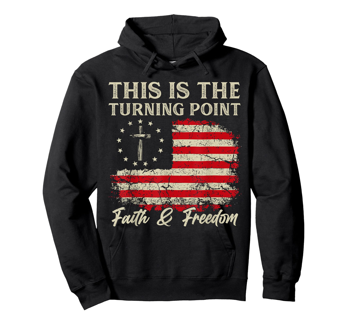 This is The Turning Point Patriotic Christian Faith USA Flag T-Shirt
