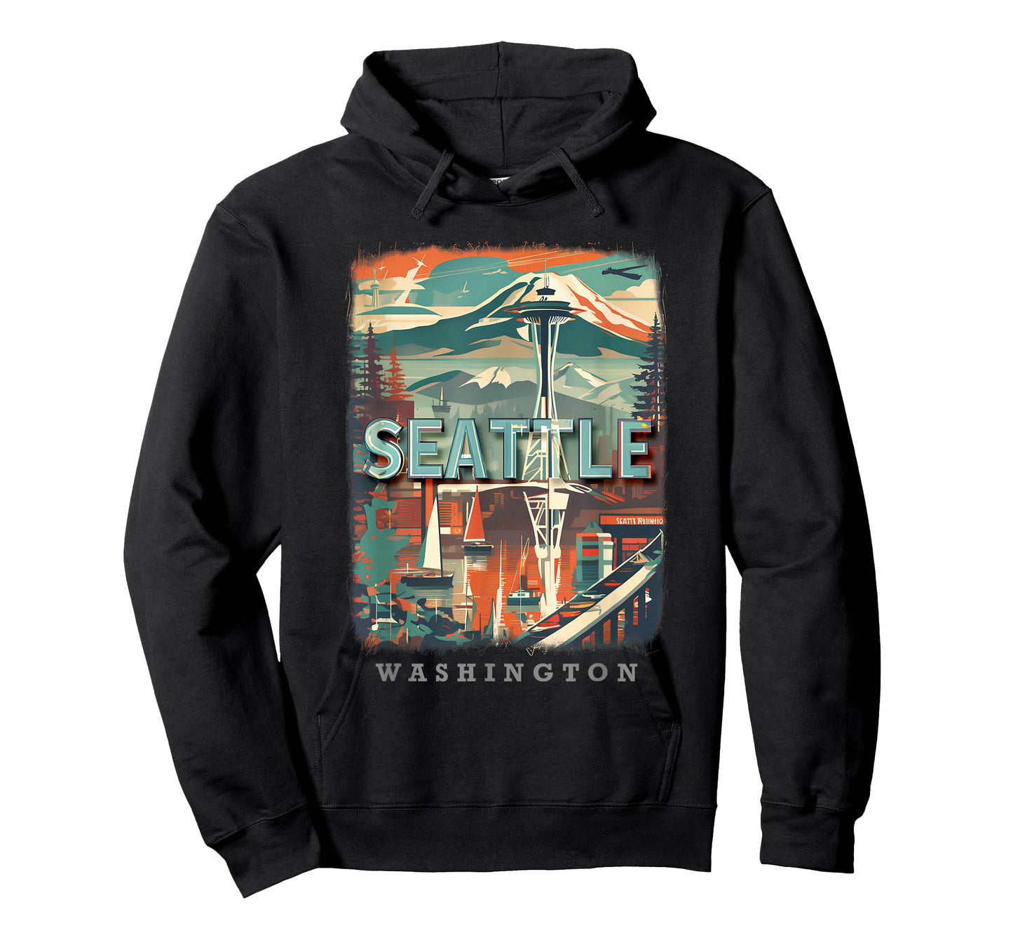 Seattle Washington WA Emerald City Skyline SD270 T-Shirt