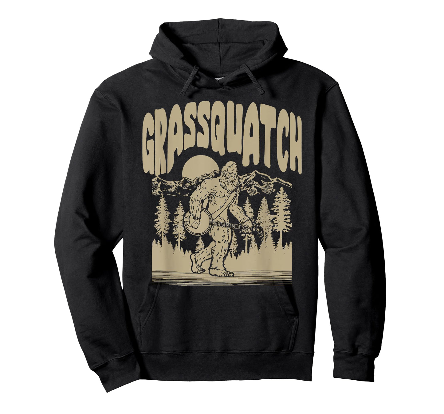 Grassquatch! Funny Bigfoot Banjo Bluegrass Sasquatch Outdoor T-Shirt