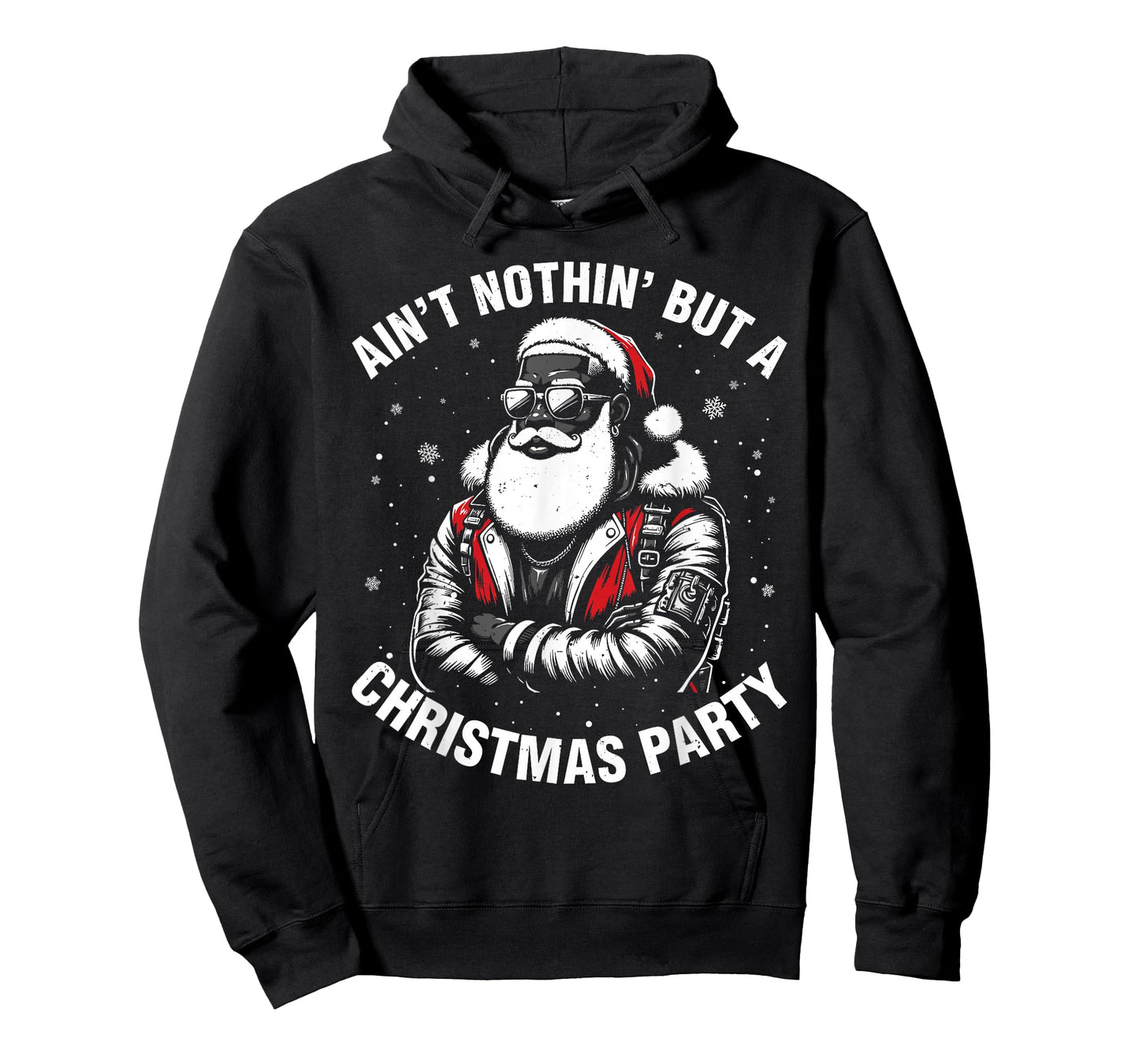 African American Santa Claus Christmas Pajama Men and Women T-Shirt