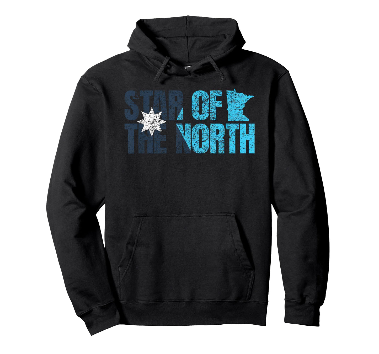New Minnesota State Flag MN Star of the North Map Distressed T-Shirt