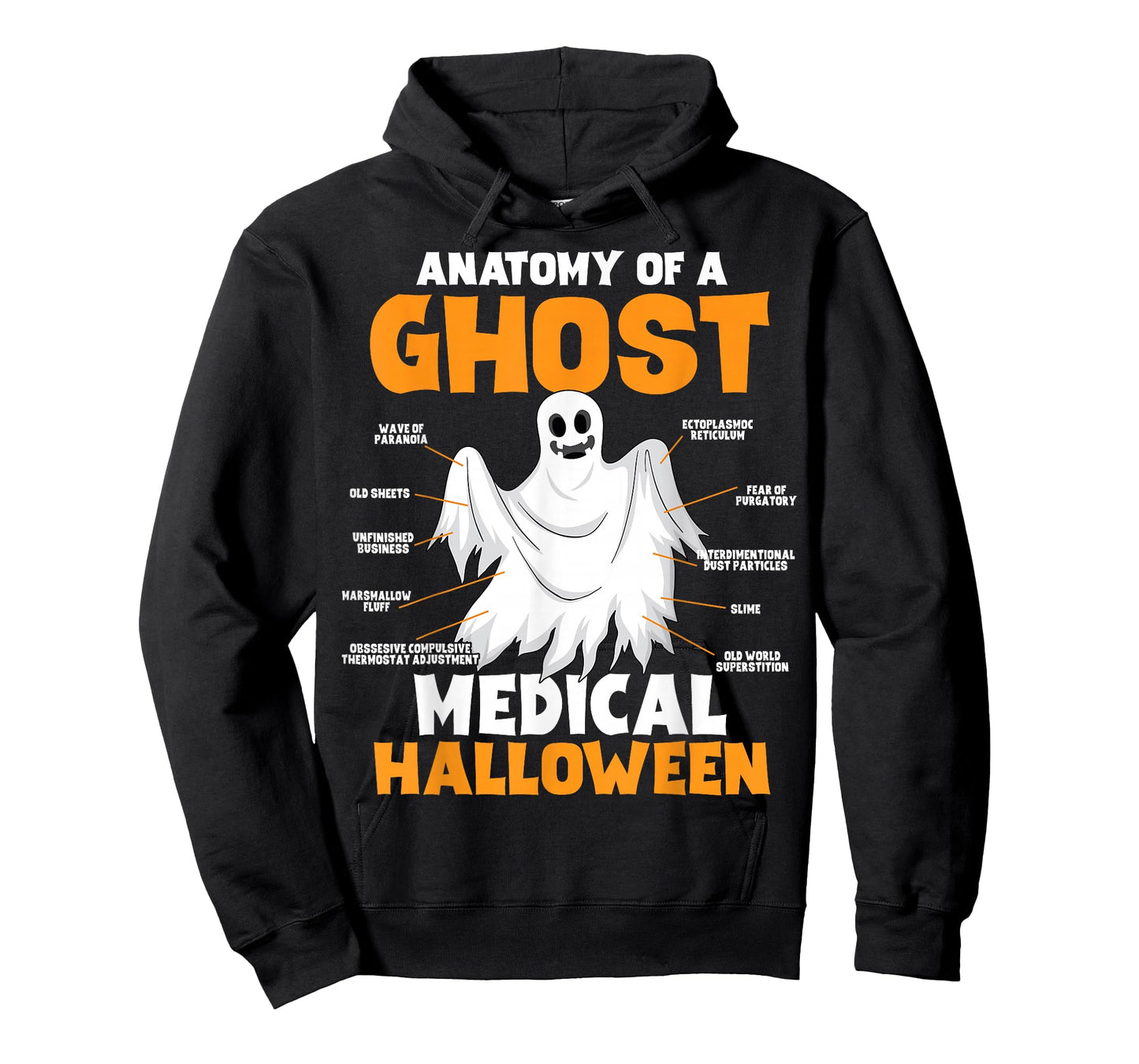 Anatomy Of A Ghost Medical Halloween Doctor Nurse Spooky T-Shirt