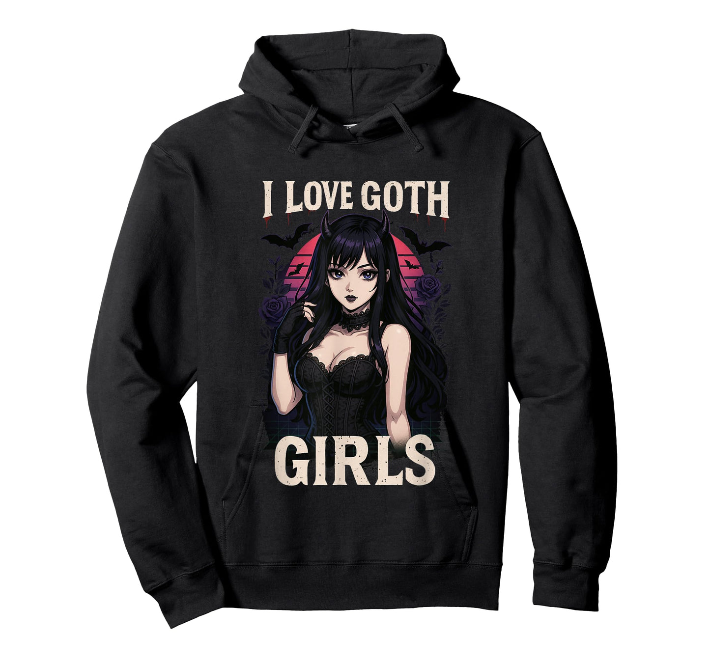 I Love Goth Girls – Men’s Gothic Anime goth lover T-Shirt