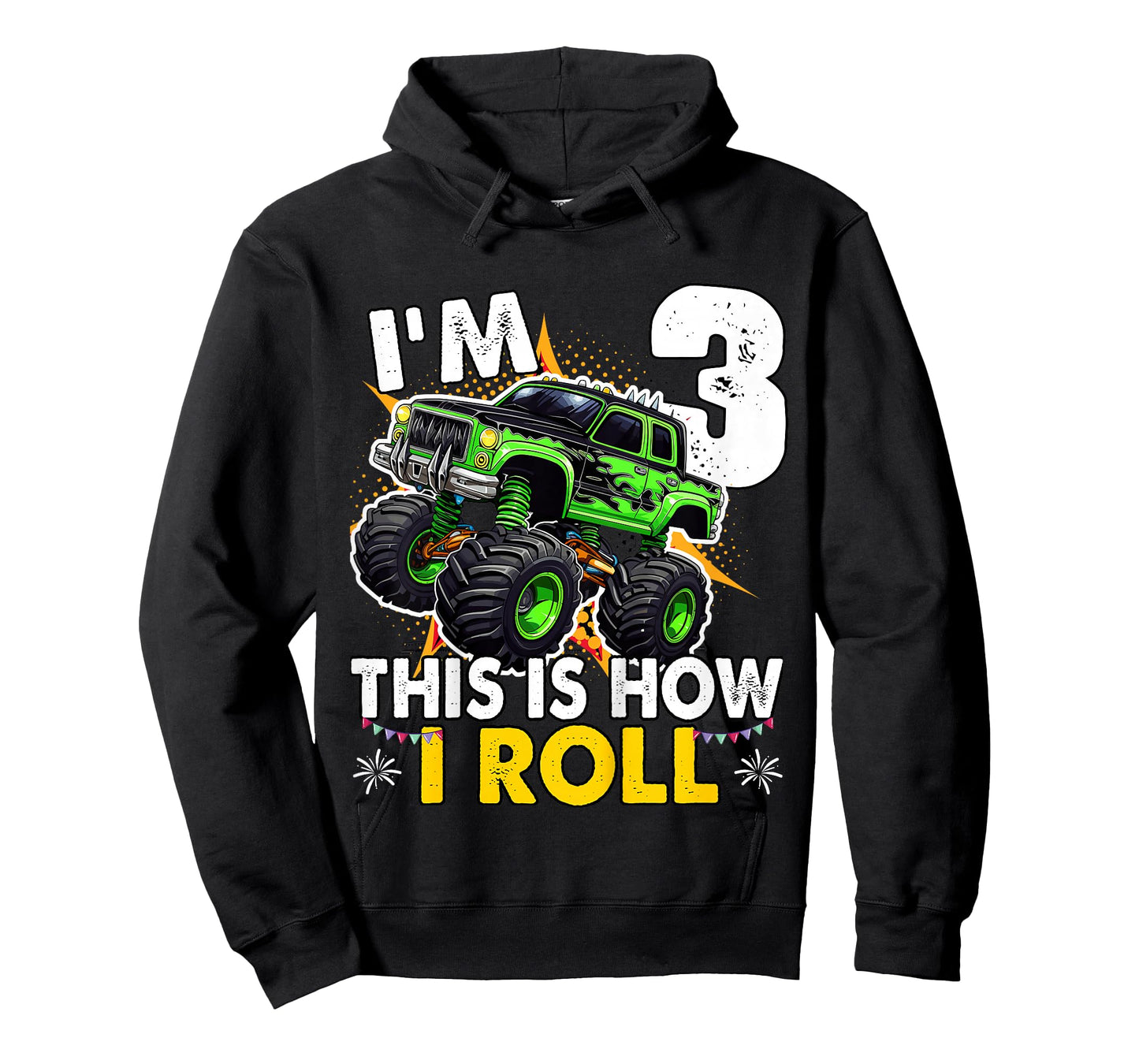 3 Year Old Monster Truck Birthday boy T-Shirt