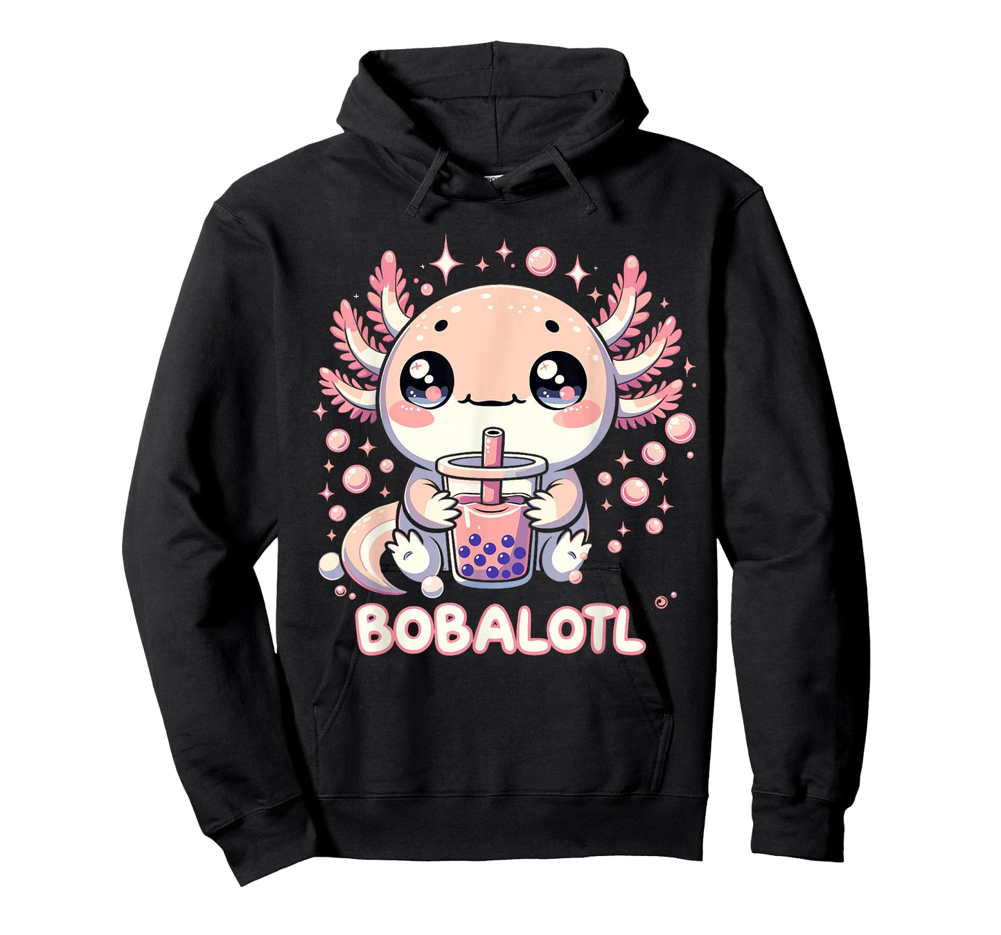 Axolotl Boba Tea Kawaii Anime Cute Kids Teen Girls T-Shirt