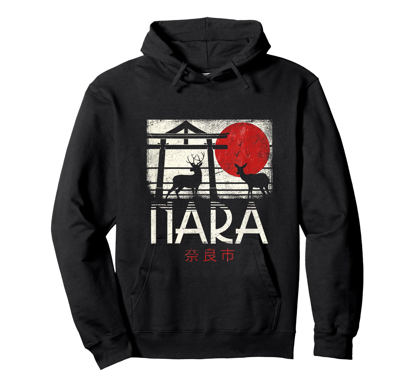 Japanese Sika Deer Nihon Nippon Torii Retro Nara Japan T-Shirt