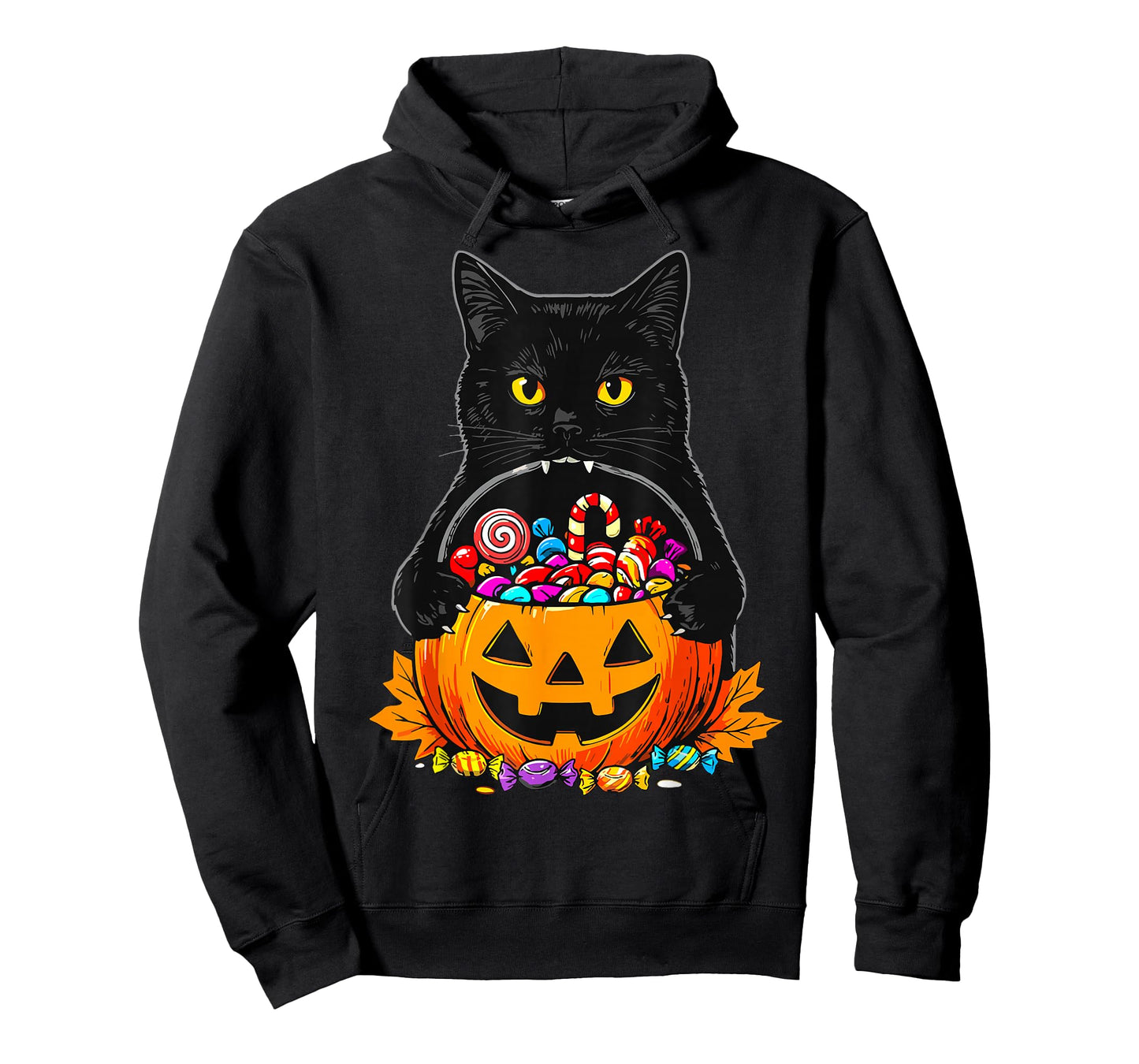 Halloween Black Cat Pumpkin T-Shirt