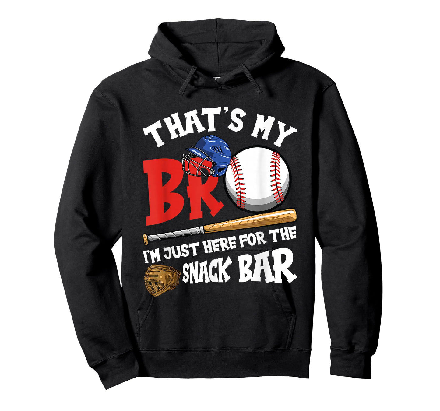 That's My Bro I'm Just Here for Snack Bar Brother's Baseball T-Shirt