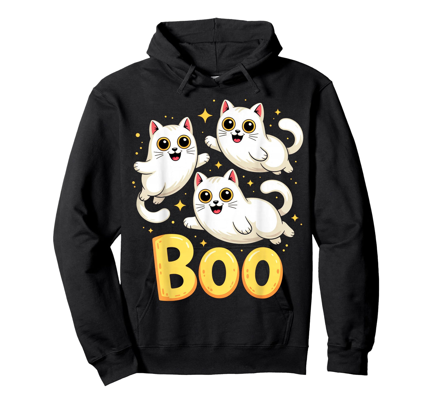 CAT Ghost Boo Cute Kitty Cats Lover Halloween Women Men T-Shirt