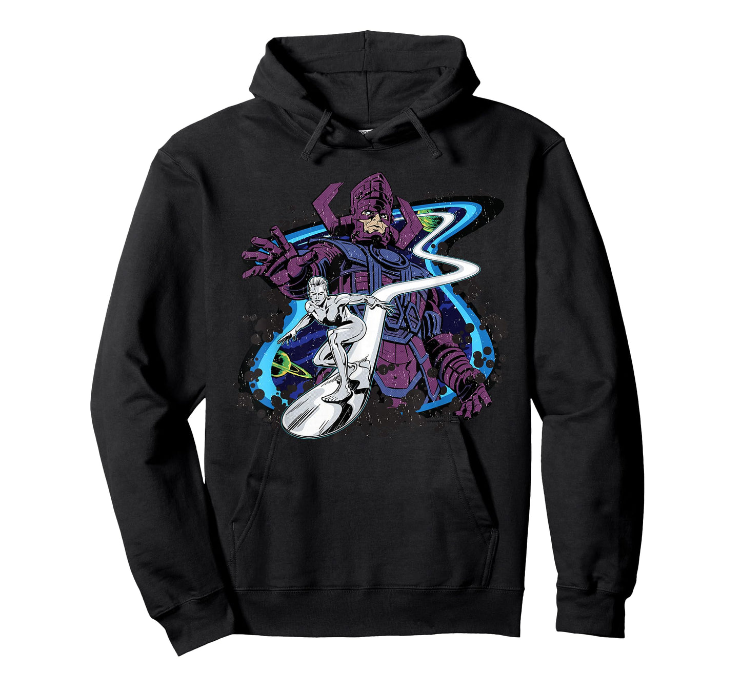 Marvel Silver Surfer and Galactus Retro Vintage Comic Style T-Shirt