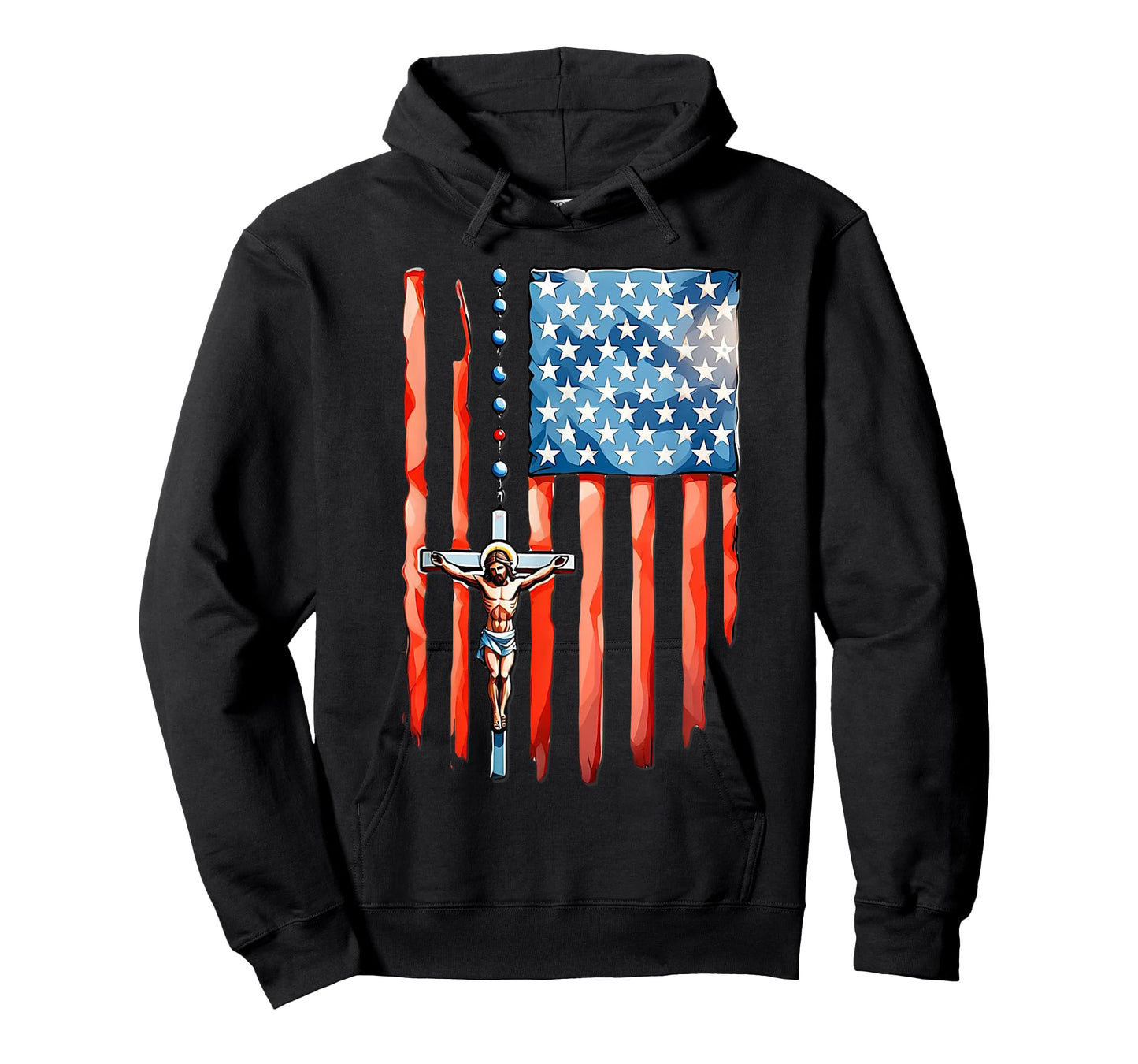 American Flag Rosary Catholic T-Shirt