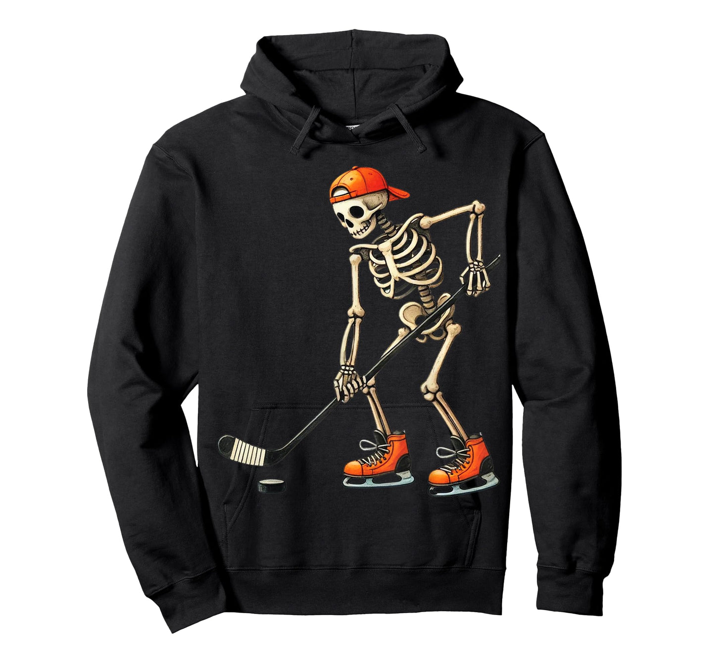 Skeleton Ice Hockey Halloween Costume Men Boys Kids Tee T-Shirt