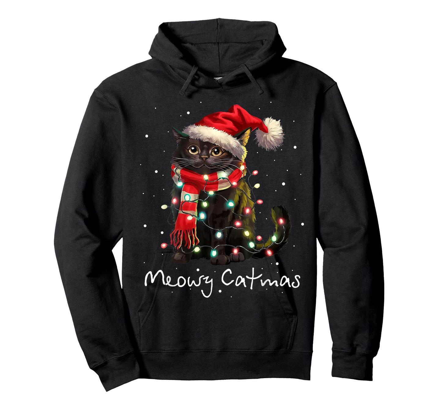Meowy Catmas Cat Christmas Tree Xmas Girls Boys Funny Cat T-Shirt