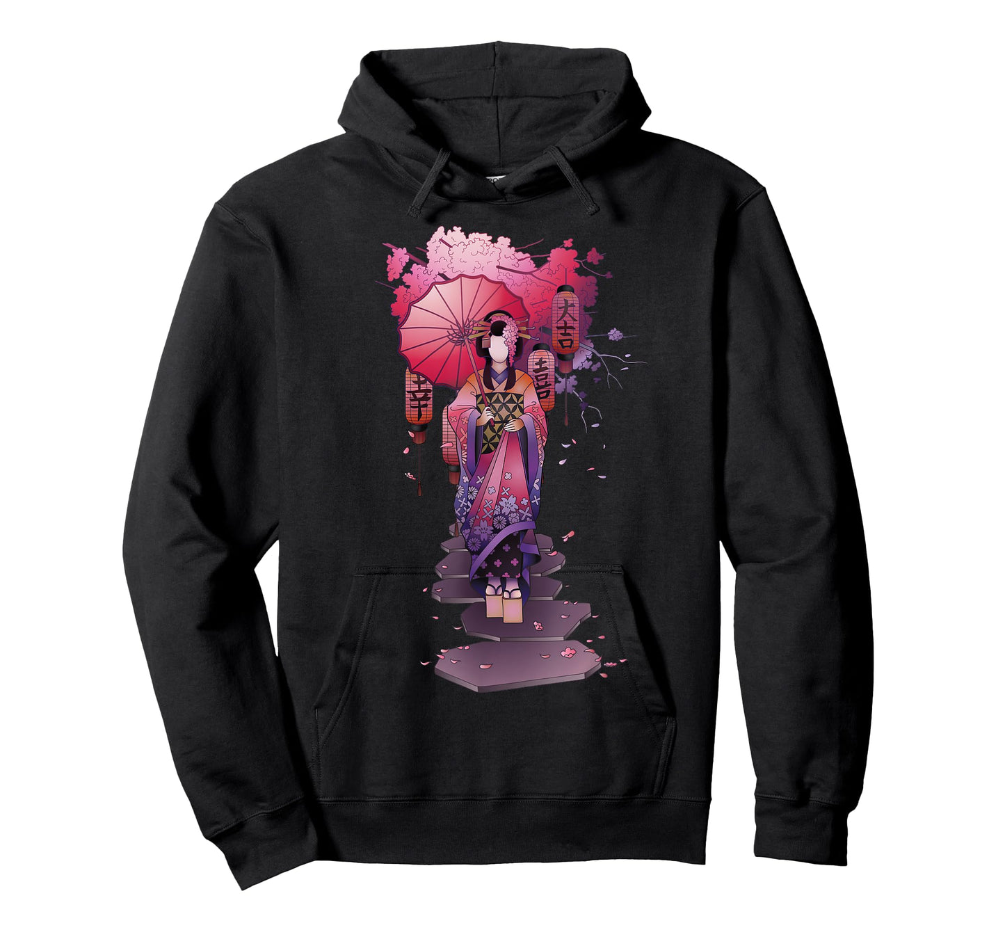 Vintage Japanese Kawaii Geisha Girl in Kimono Japan Art T-Shirt