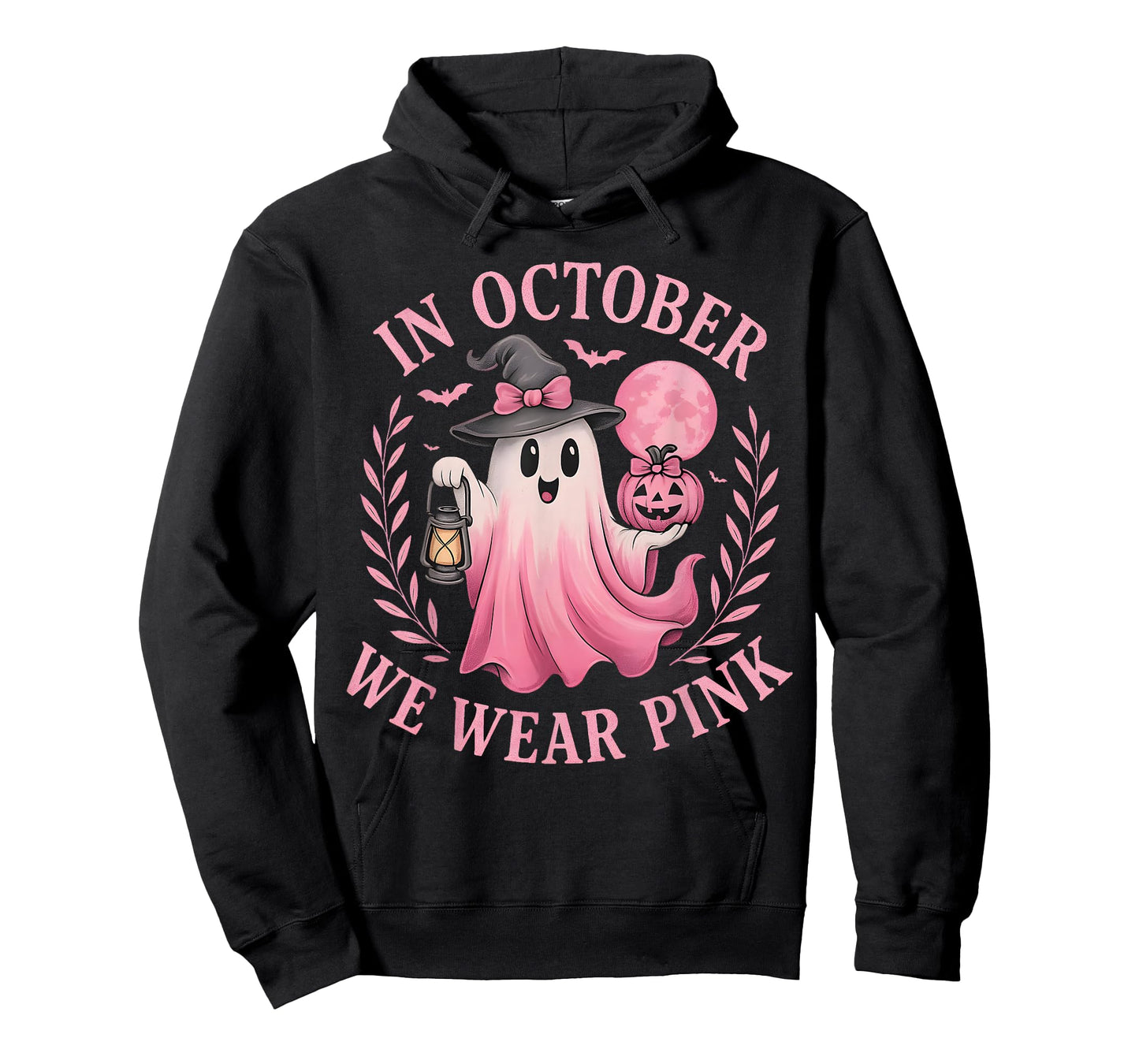 In October We Wear Pink Breast Cancer Awareness Halloween T-Shirt