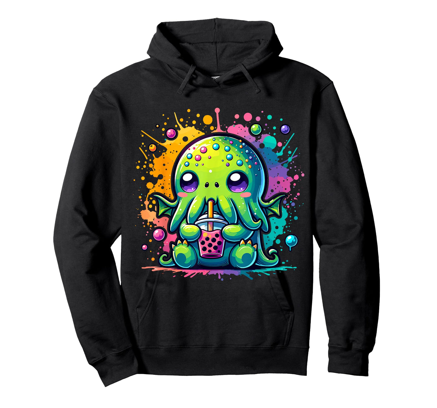 Cthulhu Kawaii Anime Alien Bubble Tea T-Shirt
