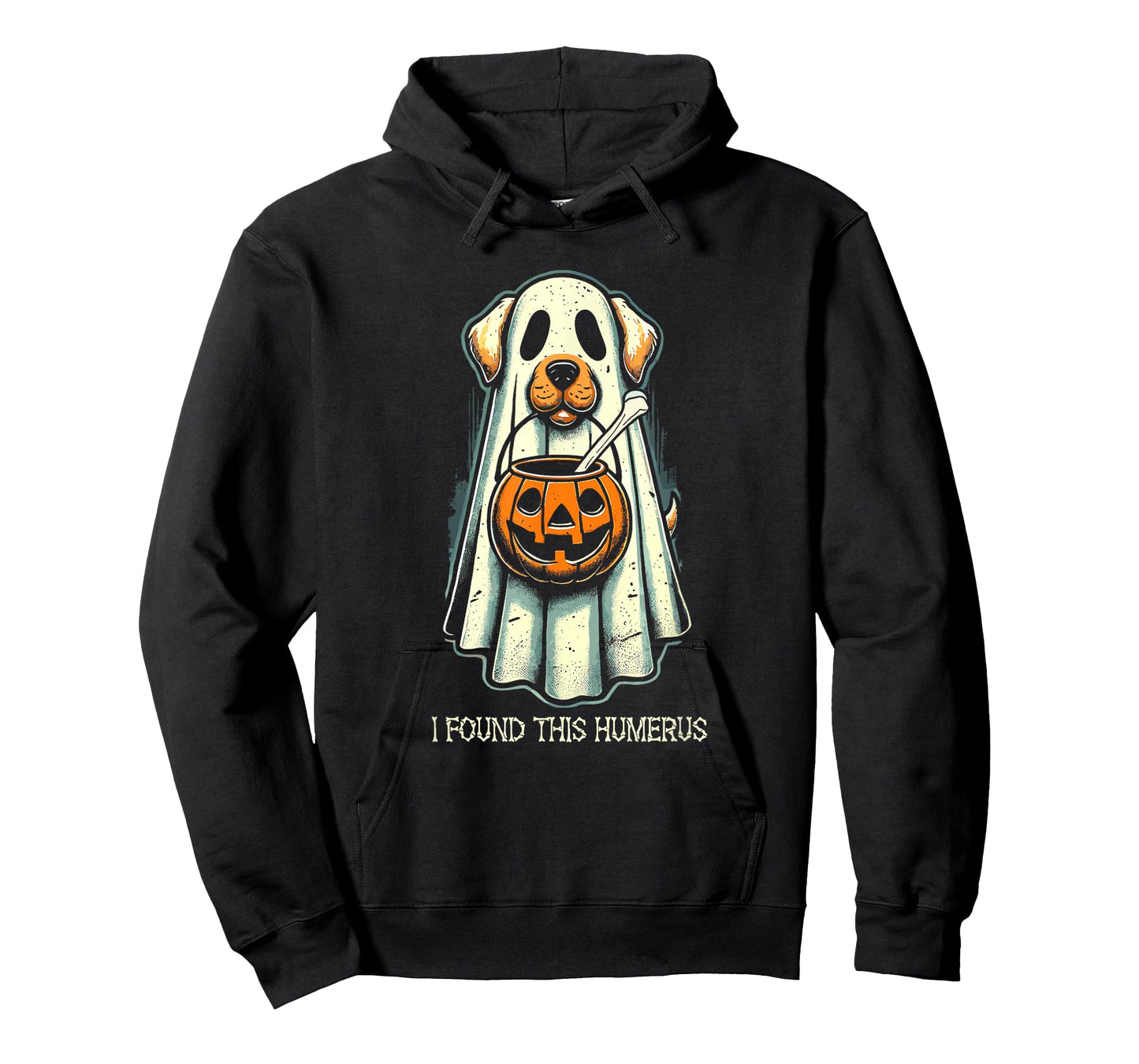 Cute Ghost Dog I Found This Humerus Halloween Funny Ghost Men Women Kids T-Shirt