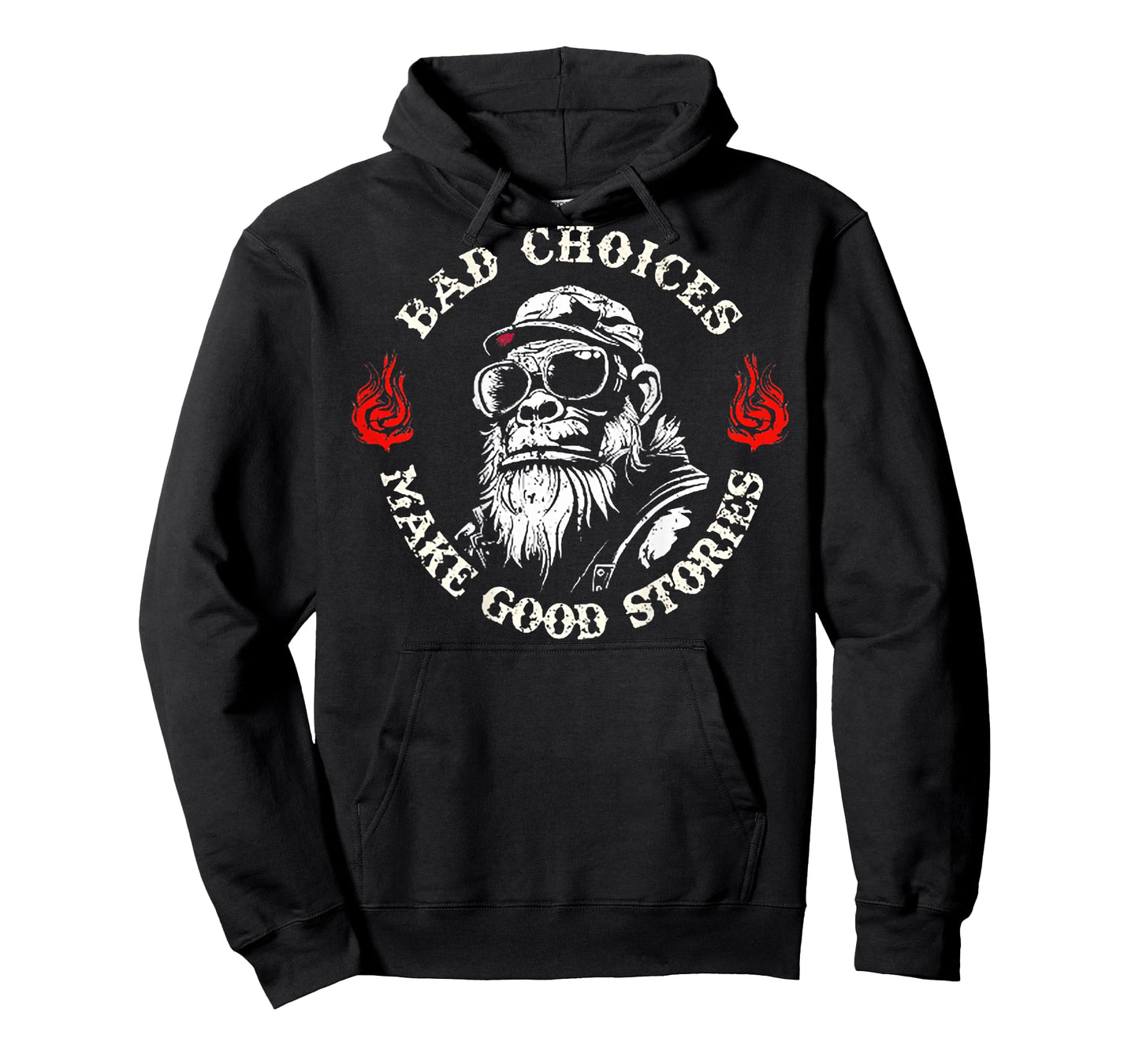 Monkey Bad Choices Make Good Stories (on Back) T-Shirt