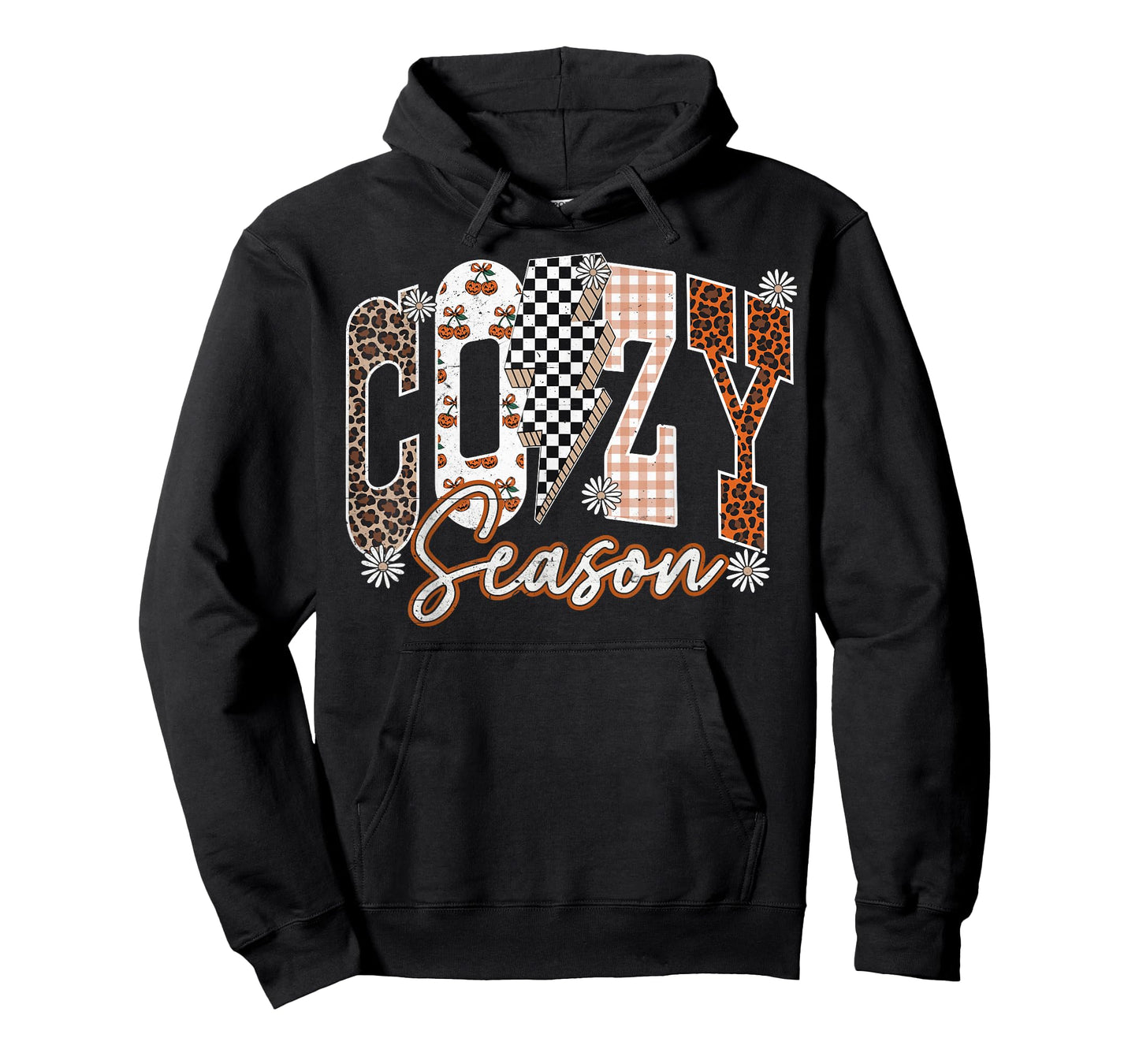 Cozy Season Retro Checkered Varsity Fall Girly Aesthetic T-Shirt