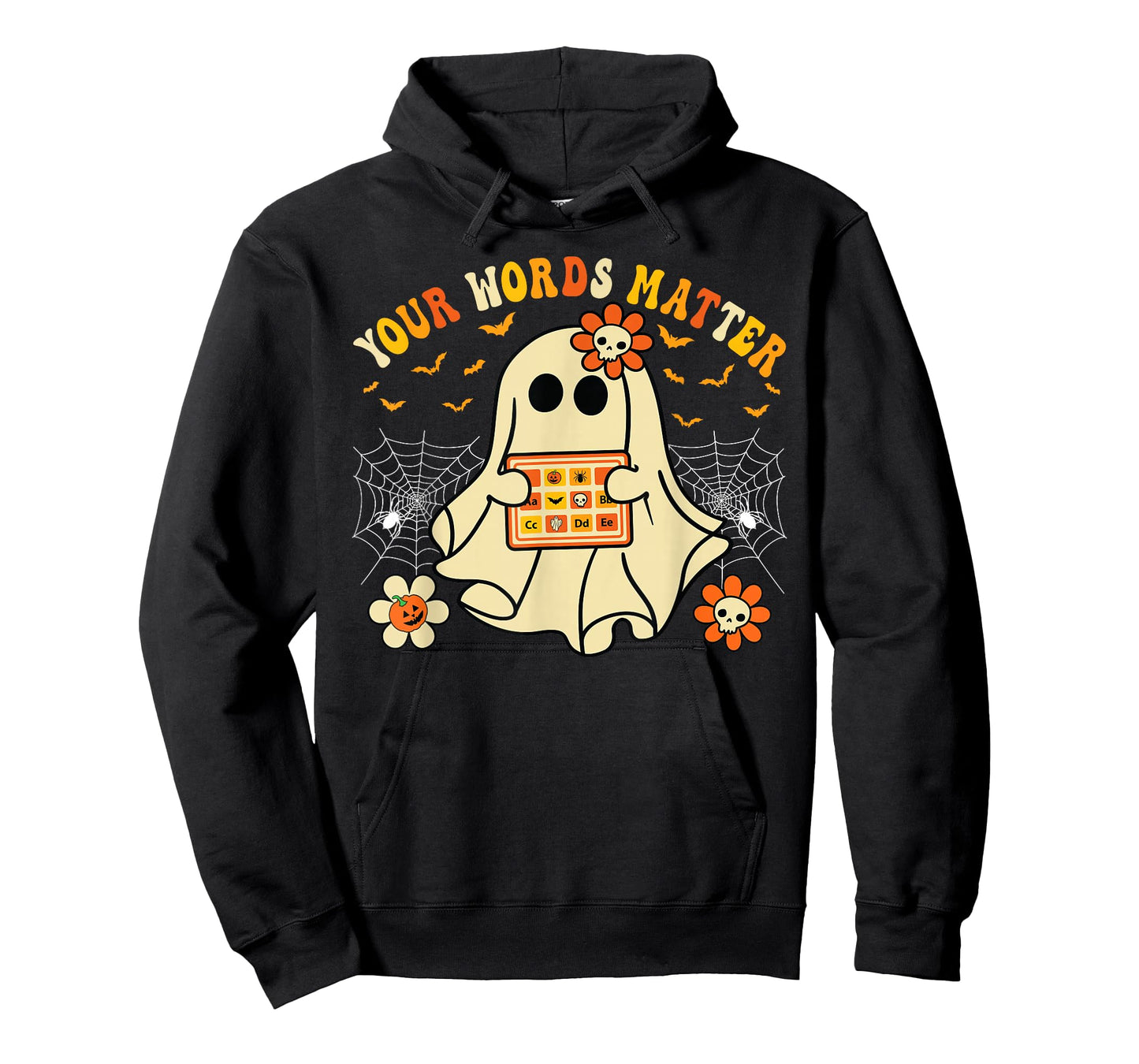 Your Words Matter SLP Ghost Halloween Speech Therapy T-Shirt