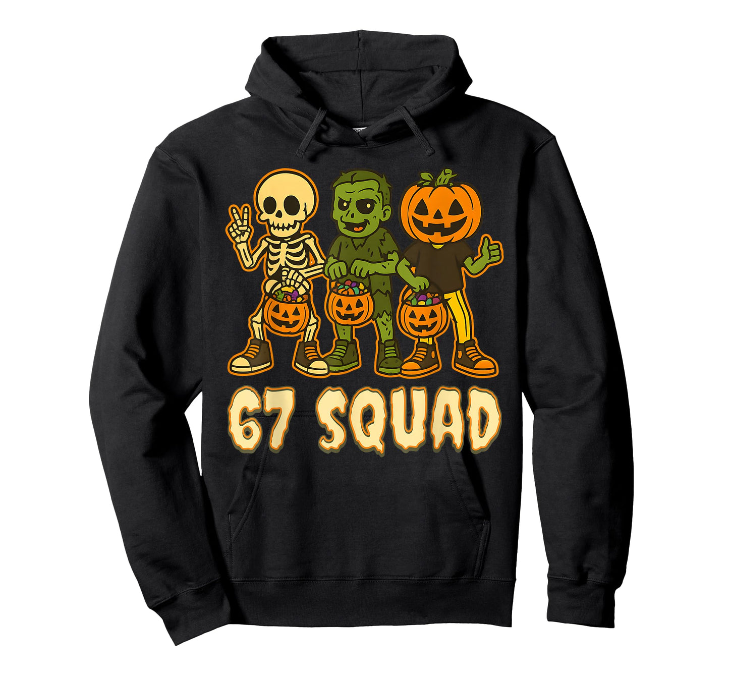 67 Halloween Squad Pumpkin Six Seven Boys Brainrot Meme Kids T-Shirt