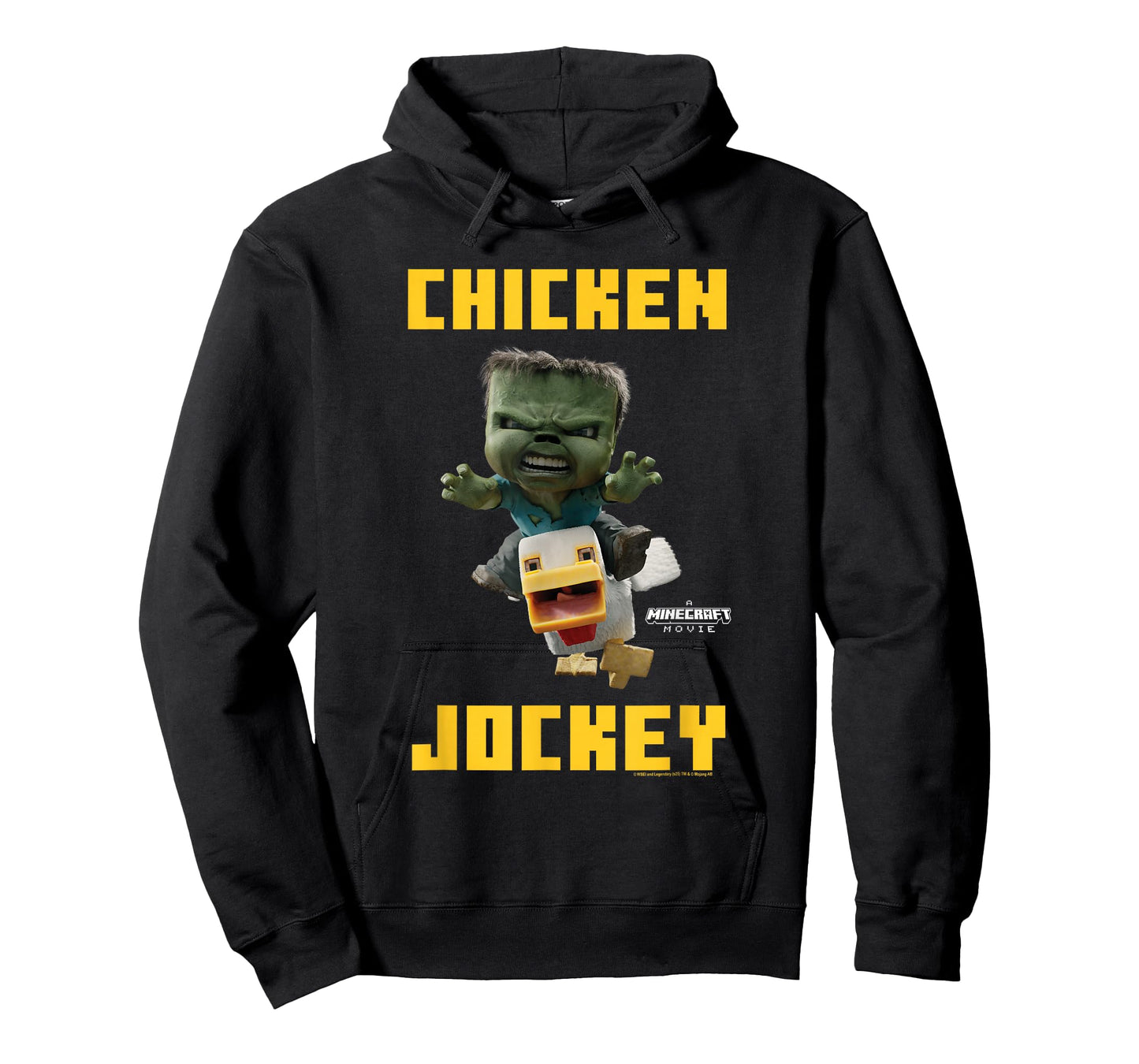 A Minecraft Movie Chicken Jockey Baby Zombie Logo T-Shirt