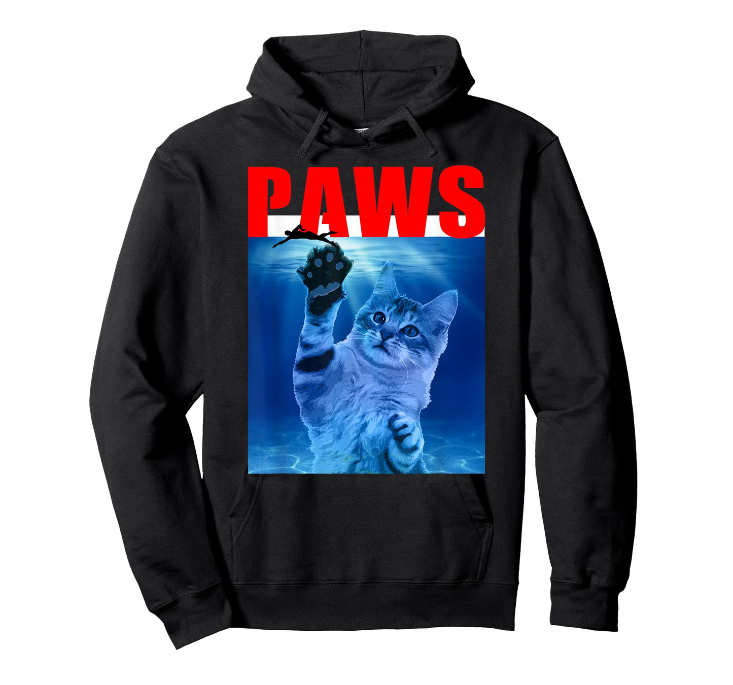 Paws Funny Cat Parody for Shark and Cat Lovers T-Shirt