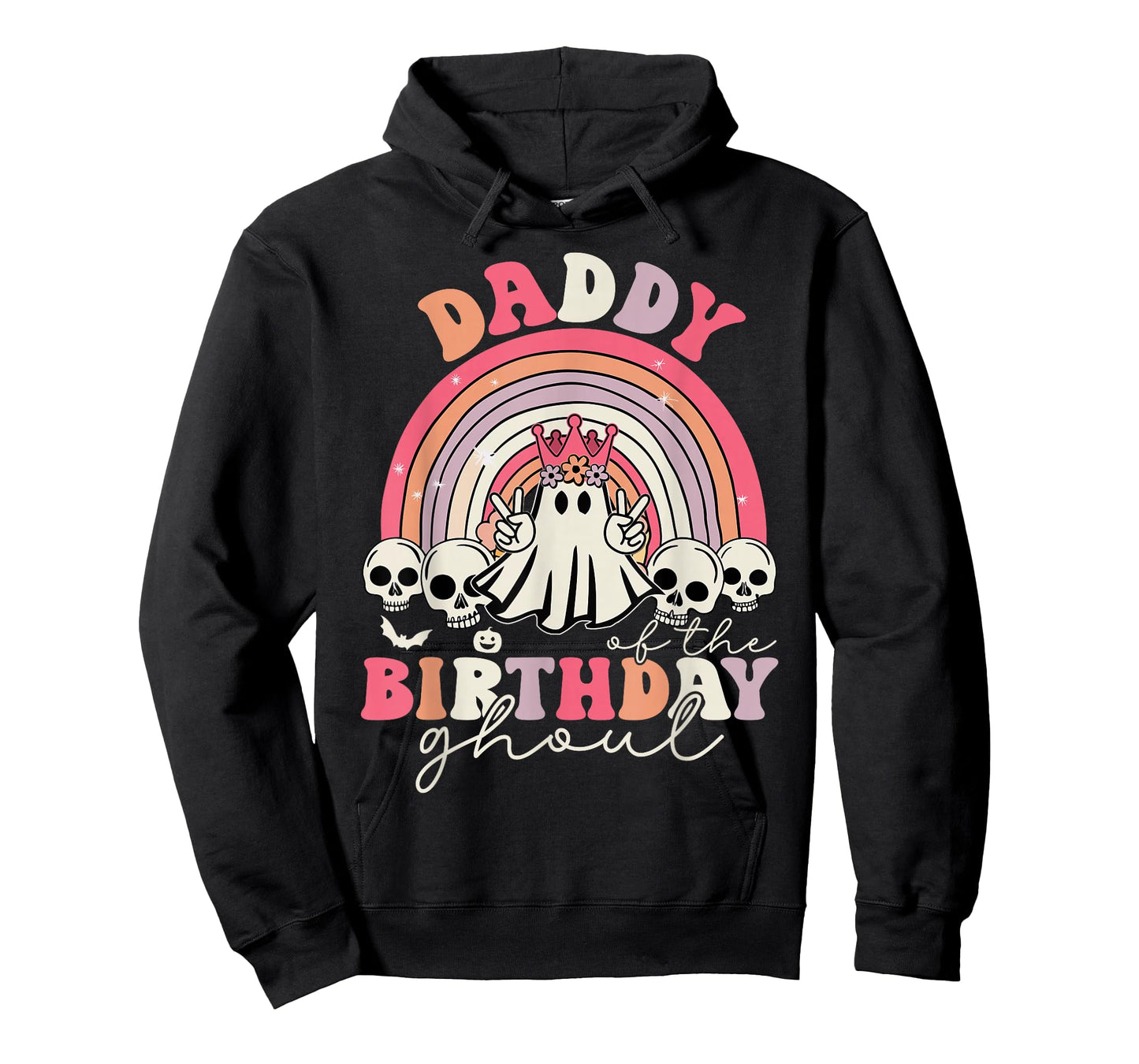 Daddy Of The Birthday Ghoul Rainbow Ghost Halloween Bday T-Shirt