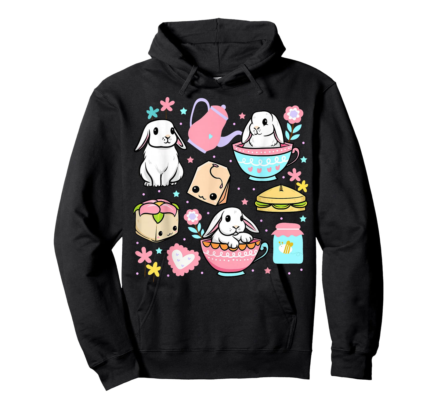 Kawaii Bunny Women Boys Girls Funny Graphic Japanese Anime T-Shirt
