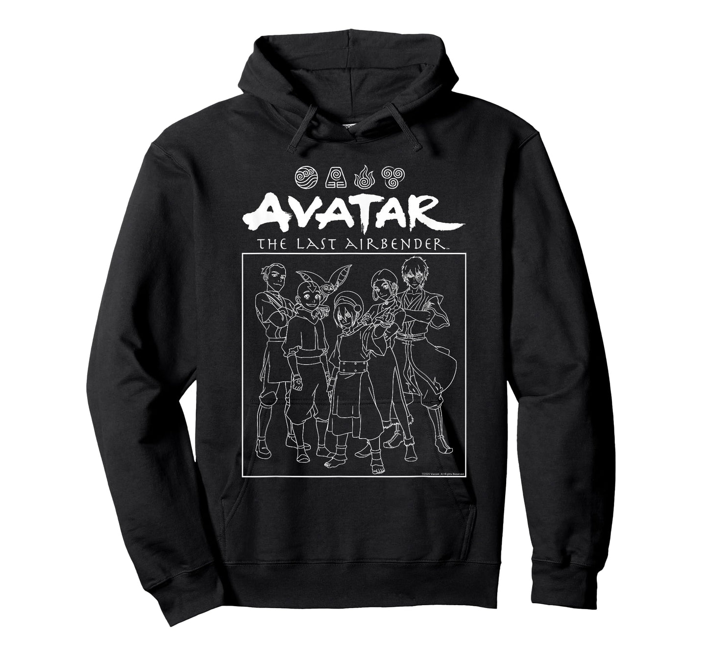Avatar: The Last Airbender Gaang Stencil Outline TV Show T-Shirt