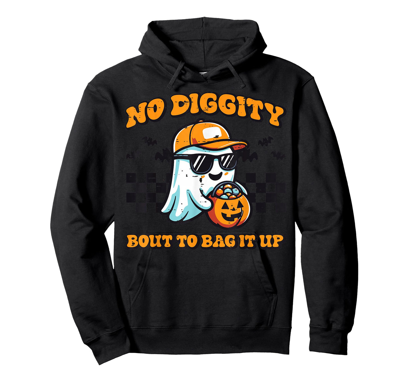 Halloween Ghost No Diggity Retro Costume Boys Kids Men Women T-Shirt